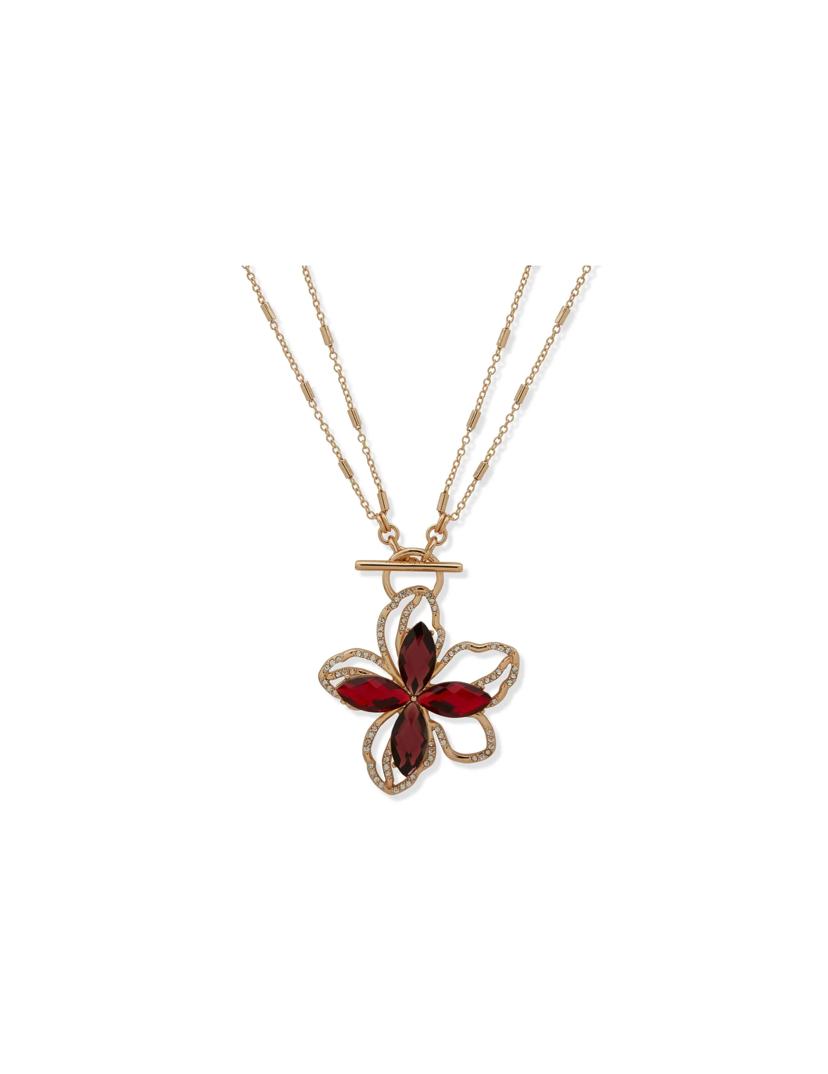 Flower Pendant Toggle Necklace sold by Anne Klein