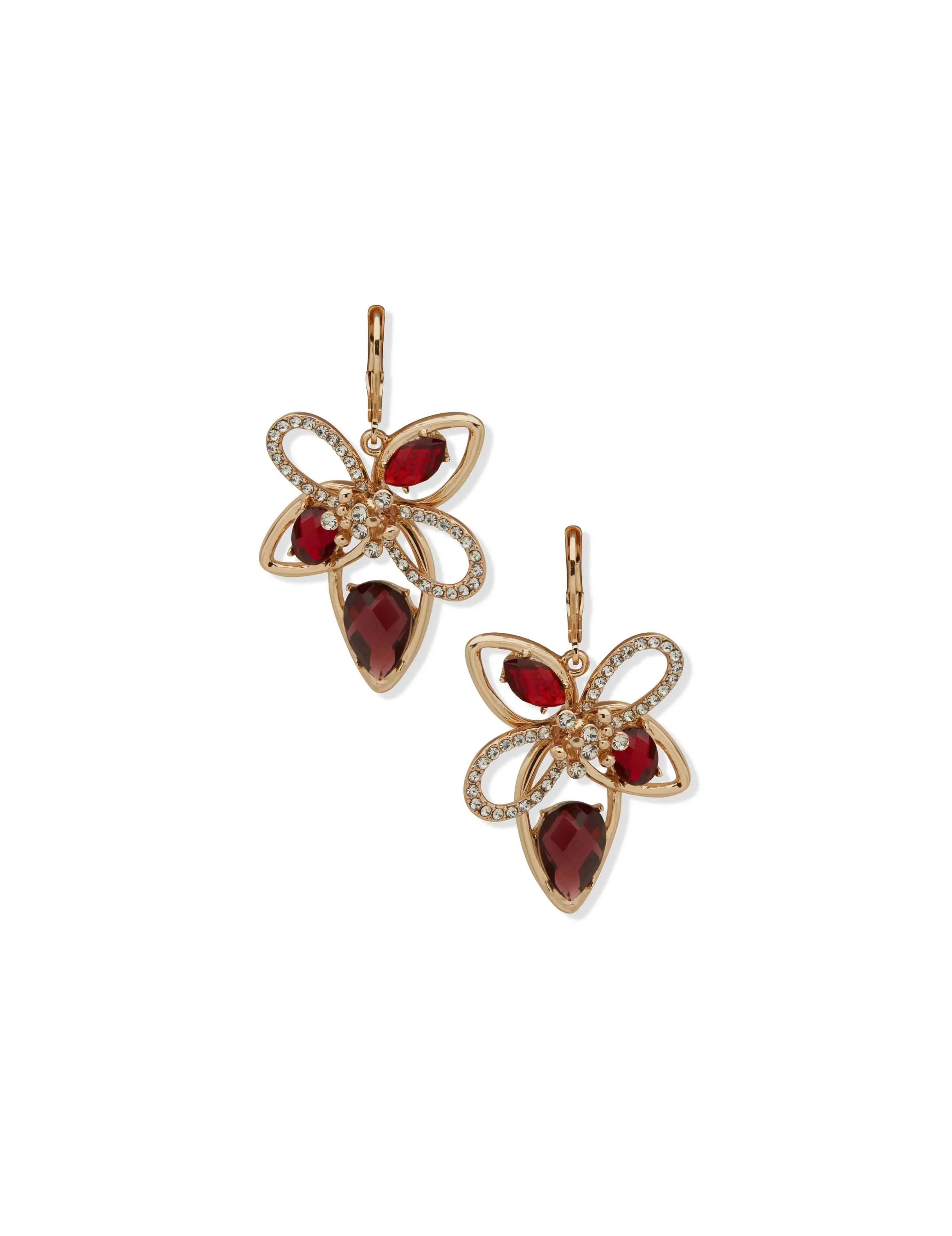 Large Floral Drop Earrings sold by Anne Klein