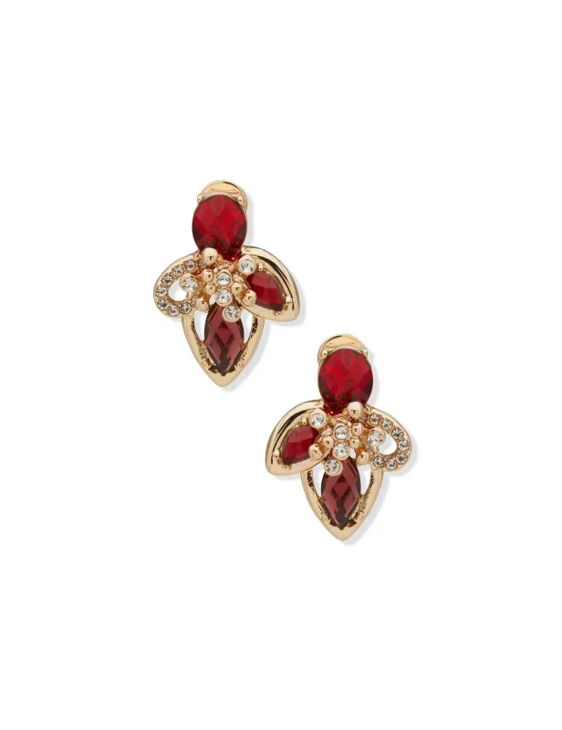 Petal Station Cluster Clip Earrings sold by Anne Klein