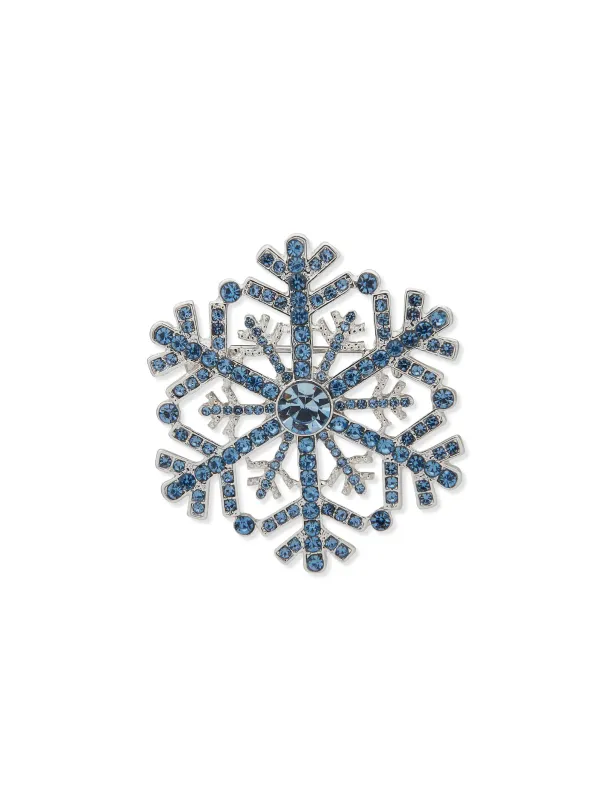 Sapphire Crystal Snowflake Pin sold by Anne Klein