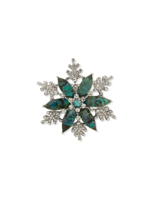 Blue Crystal Snowflake Pin sold by Anne Klein