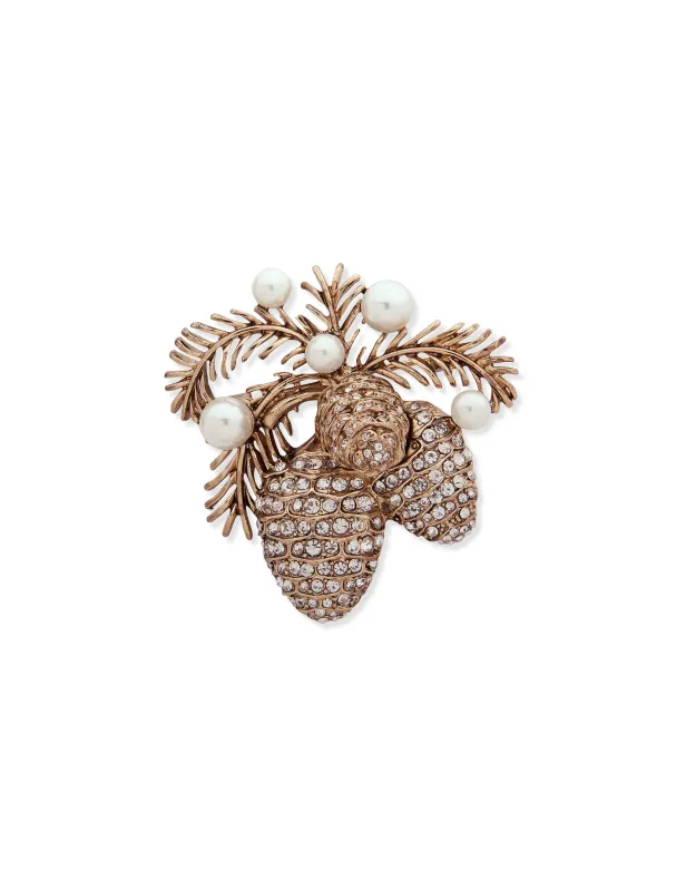 Gold Pine Cone Pin sold by Anne Klein