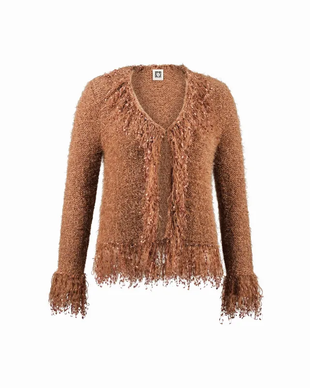 Novelty Fringe Cardigan sold by Anne Klein