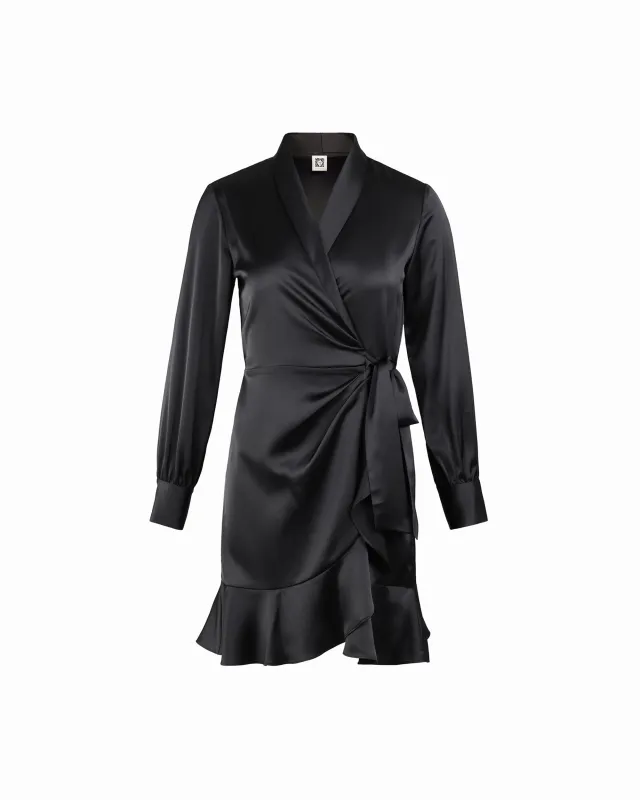 Shawl Collar Faux Wrap Dress sold by Anne Klein