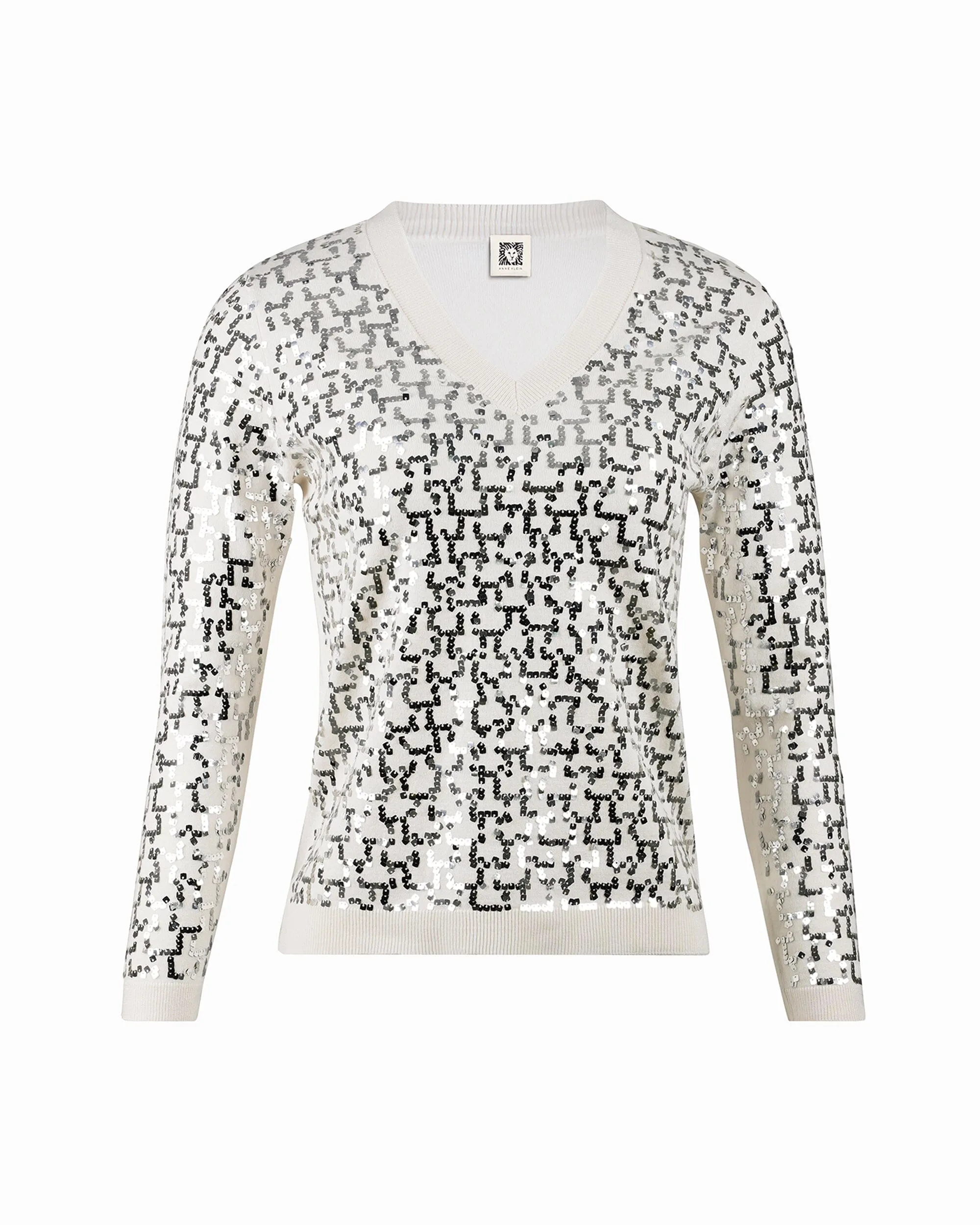 Sequined V Neck Top sold by Anne Klein