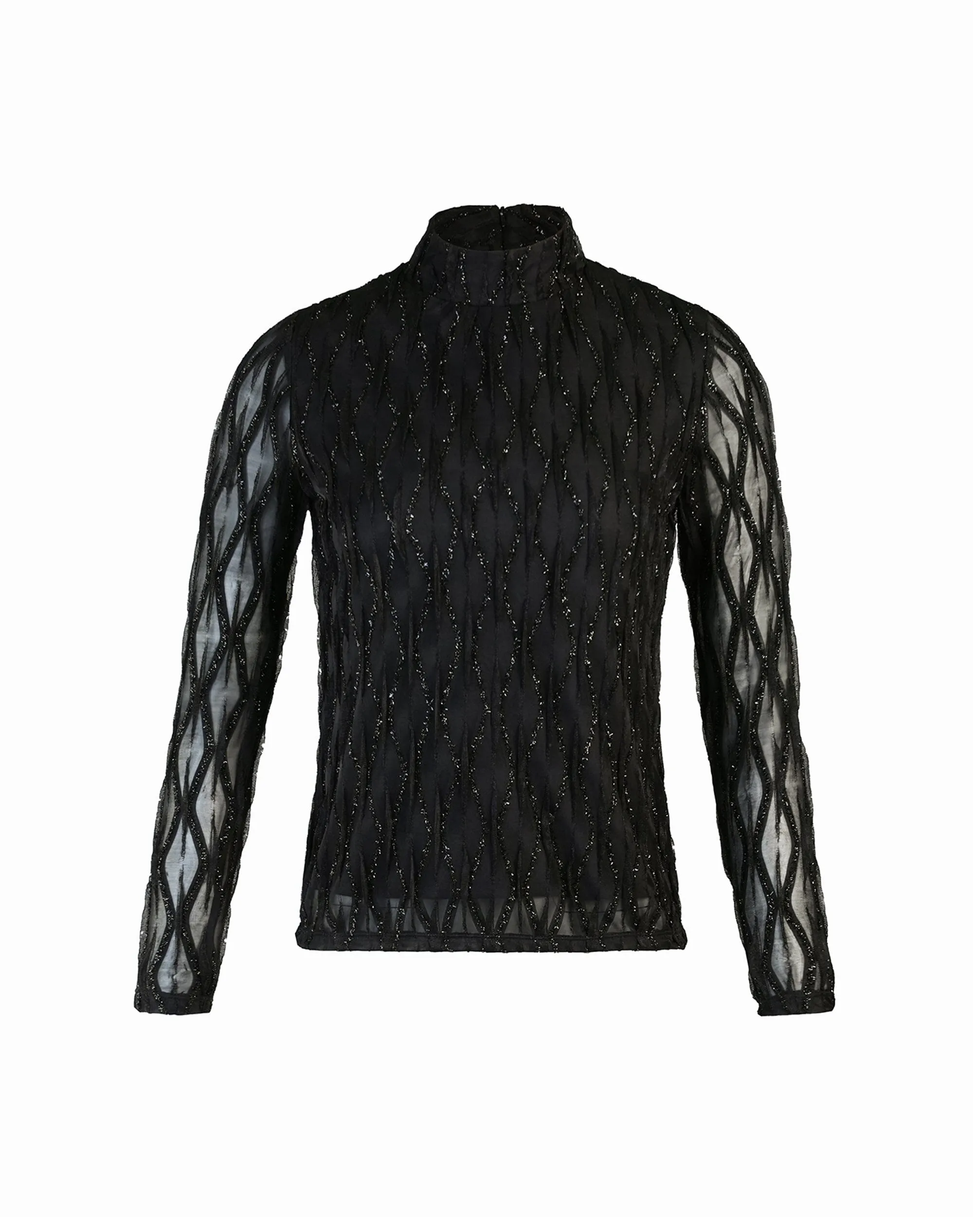 Zip Back Mockneck Top sold by Anne Klein