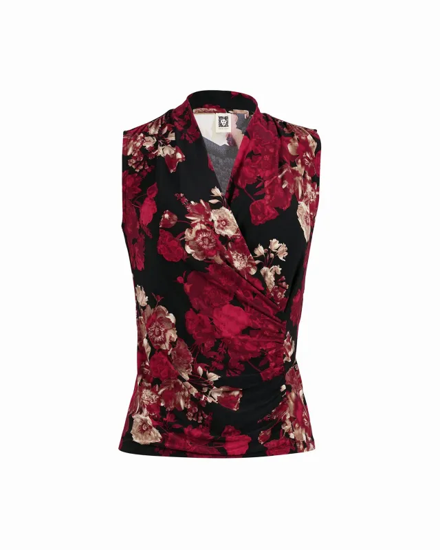 Shirred Surplice Top made by Kasper