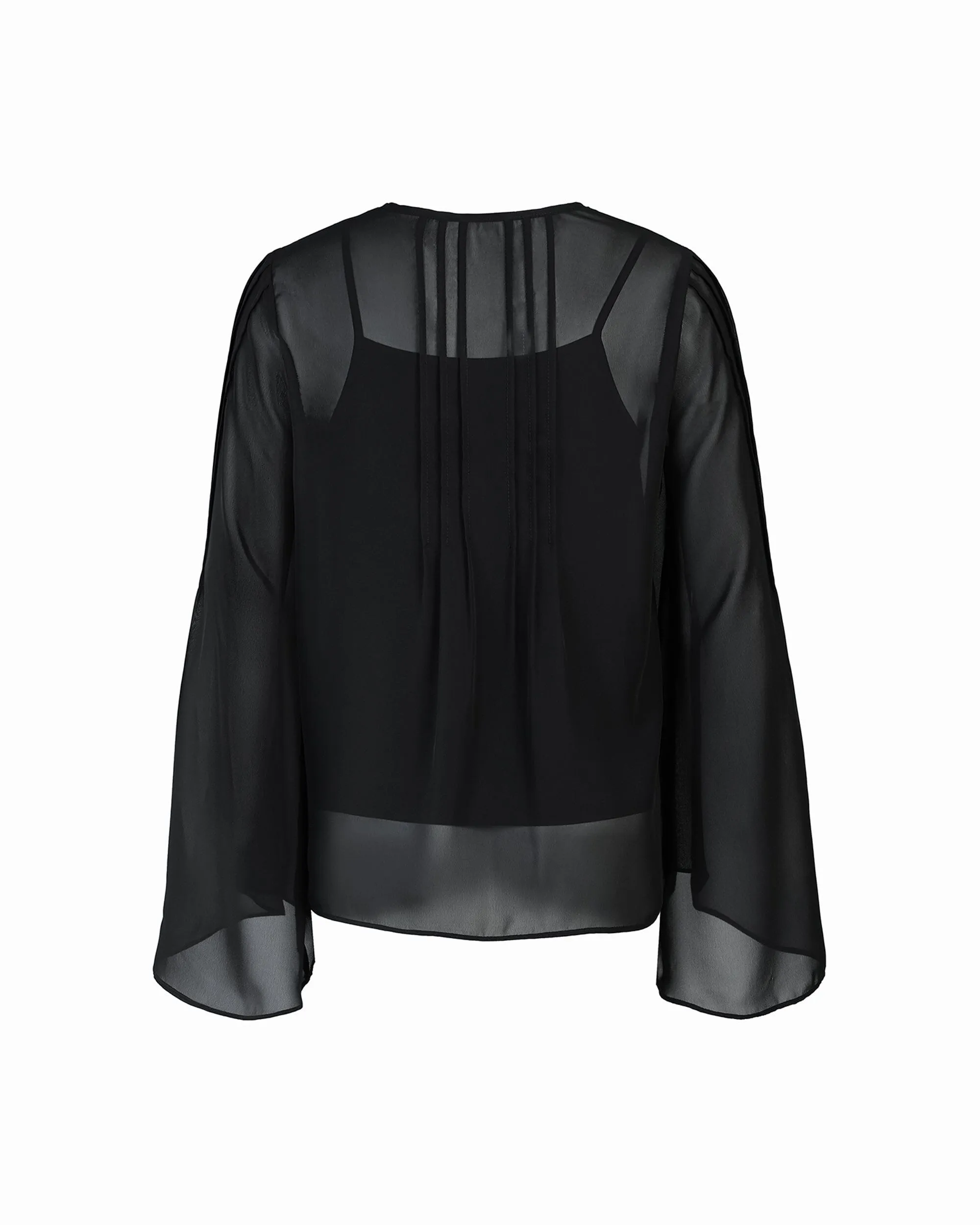 Flutter Sleeve Pleated Blouse sold by Anne Klein product image thumbnail 3