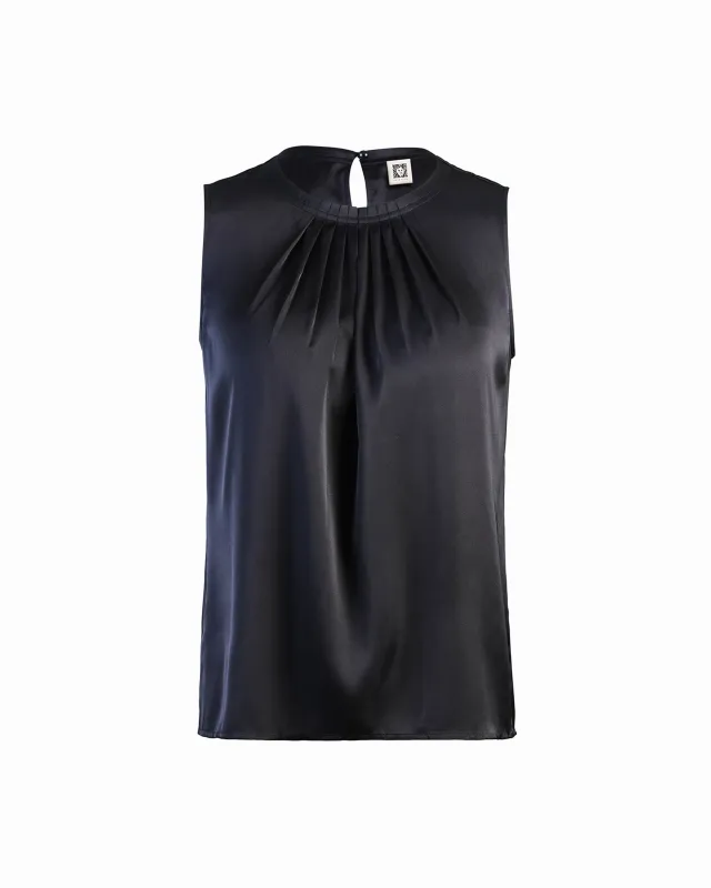 Pleated Neck Sleeveless Blouse sold by Anne Klein