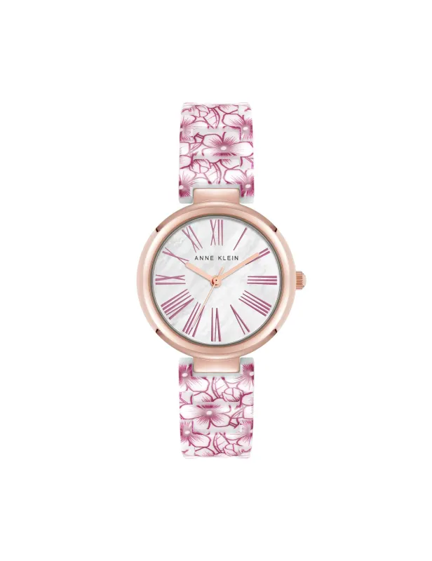 Botanical Pattern Ceramic Bracelet Watch sold by Anne Klein