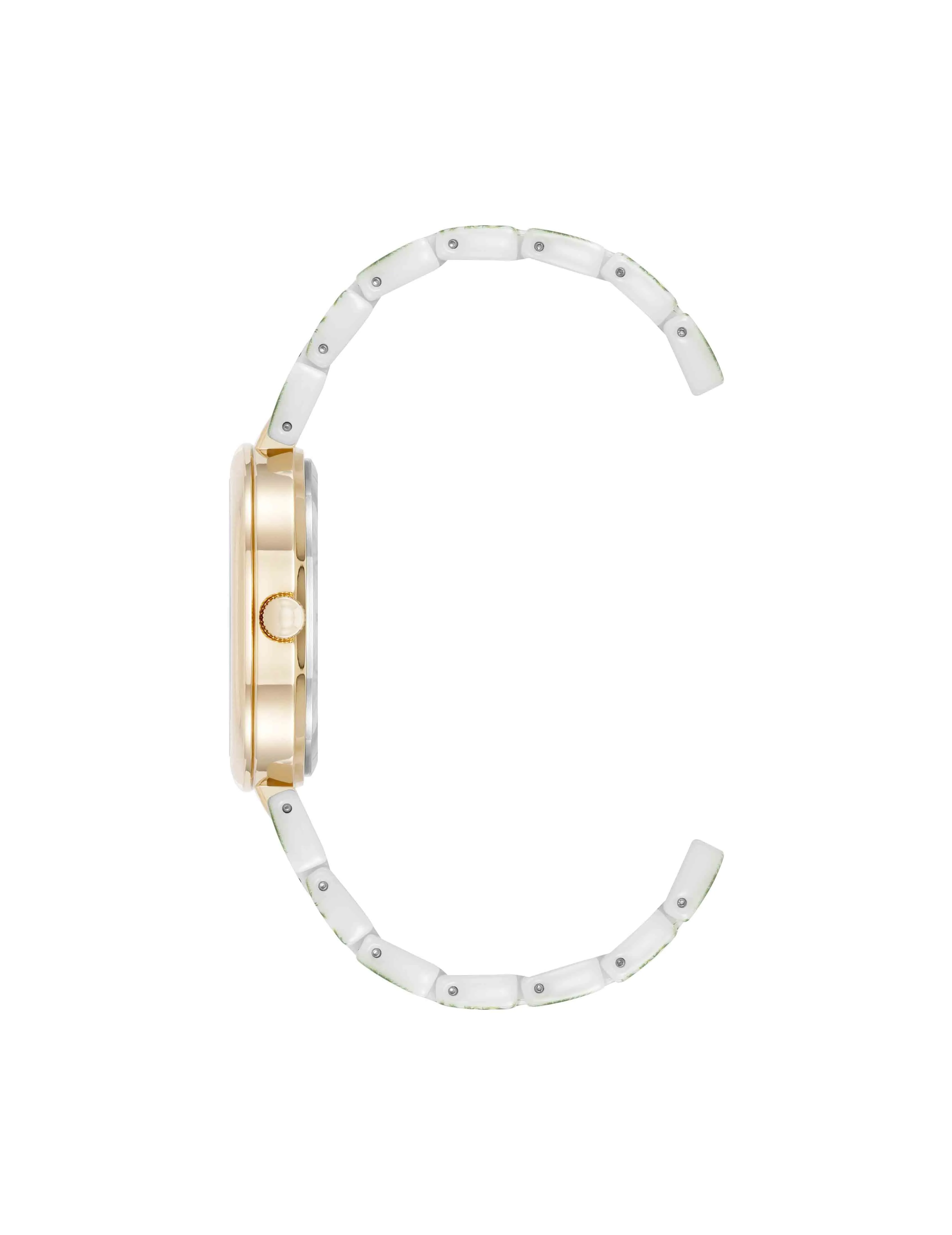 Botanical Pattern Ceramic Bracelet Watch sold by Anne Klein product image thumbnail 3