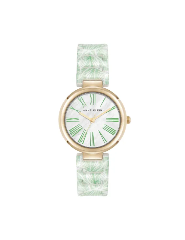 Botanical Pattern Ceramic Bracelet Watch sold by Anne Klein