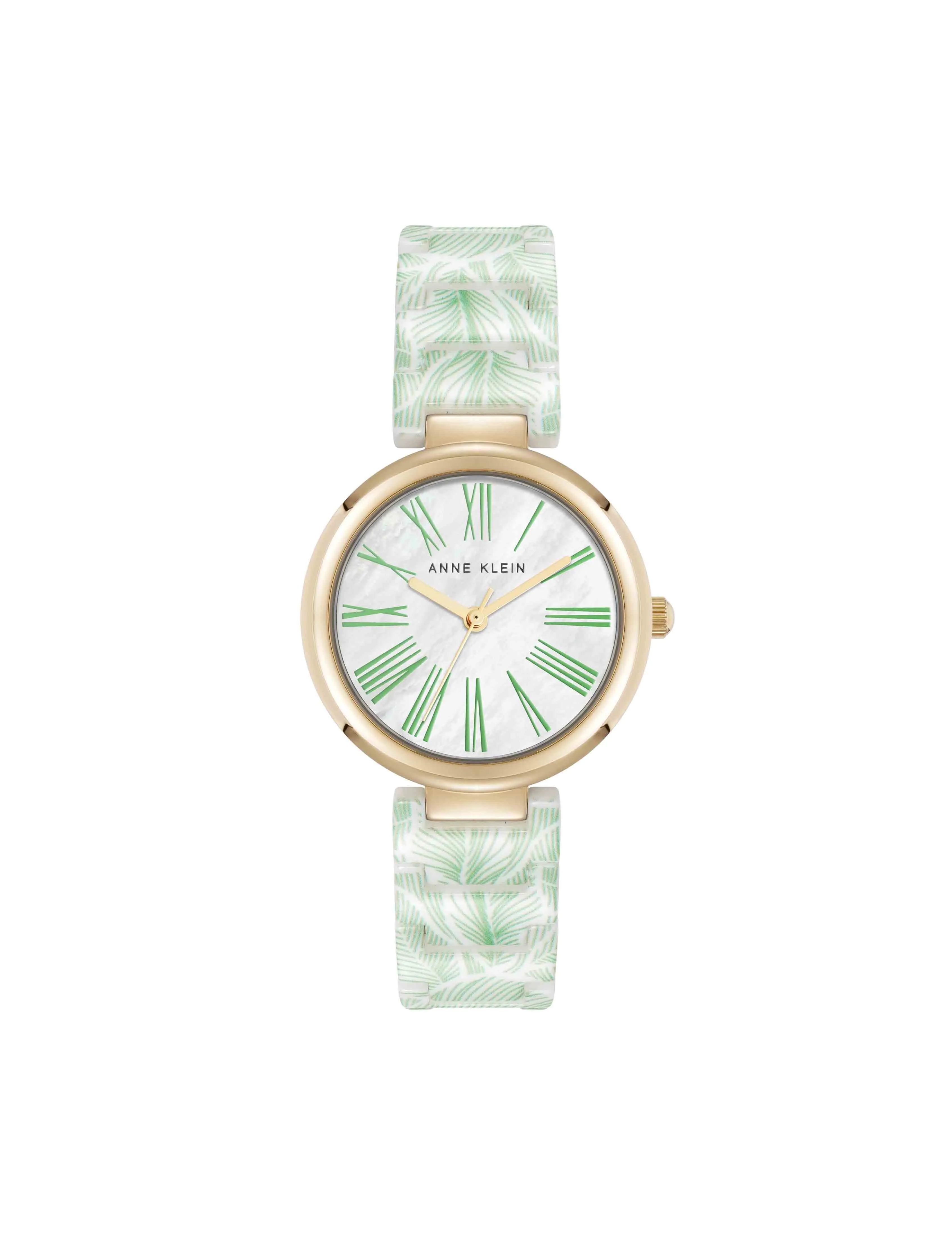 Botanical Pattern Ceramic Bracelet Watch sold by Anne Klein