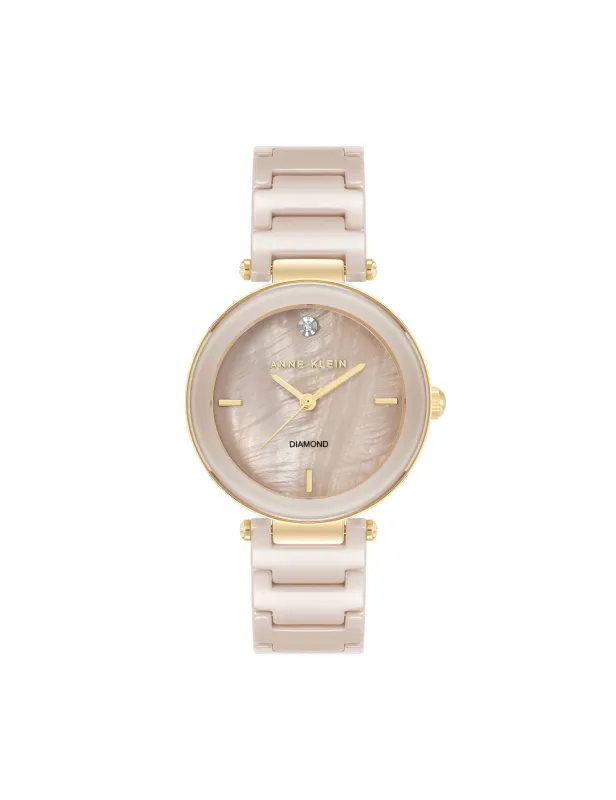 Diamond Accented Ceramic Bracelet Watch sold by Anne Klein