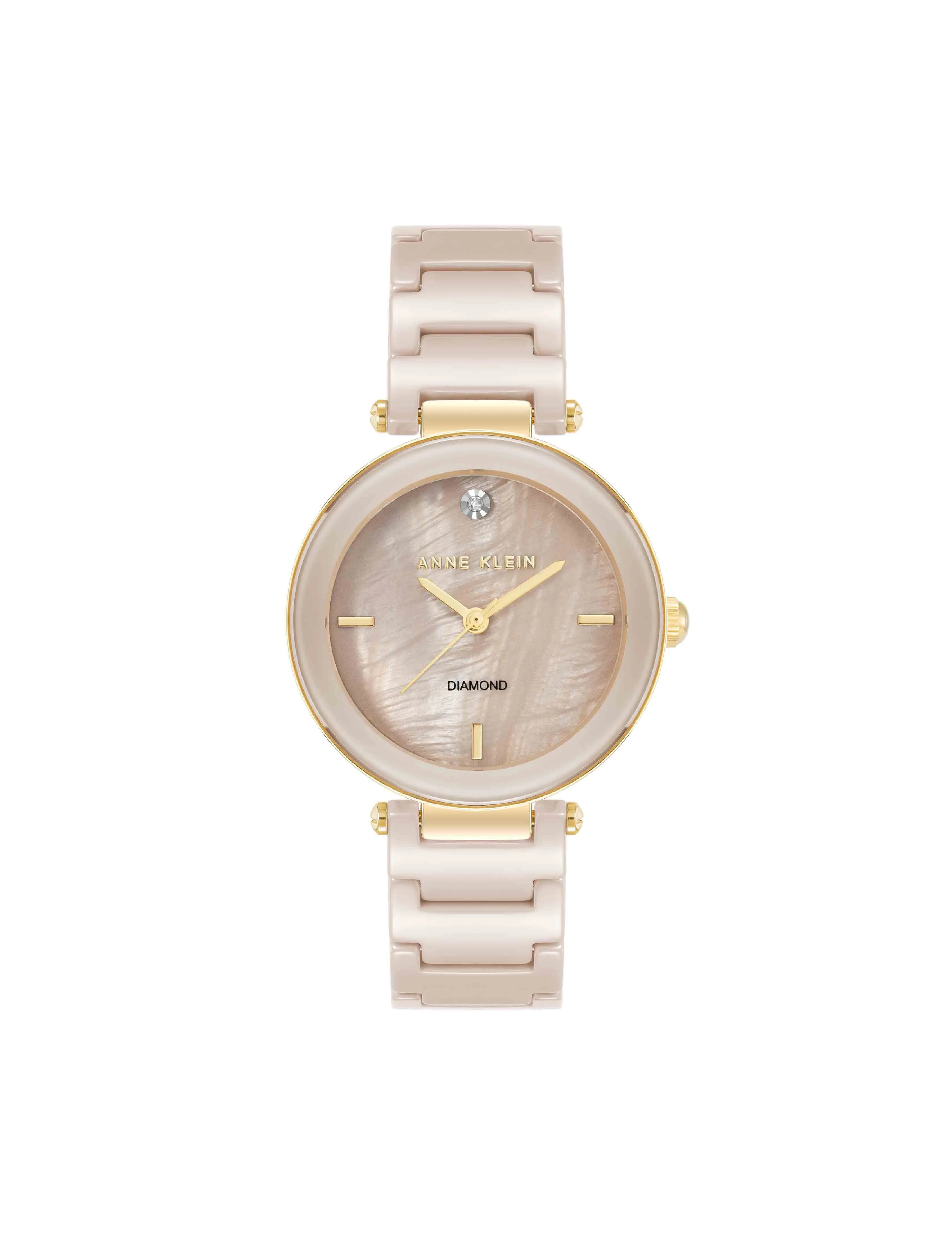 Diamond Accented Ceramic Bracelet Watch sold by Anne Klein