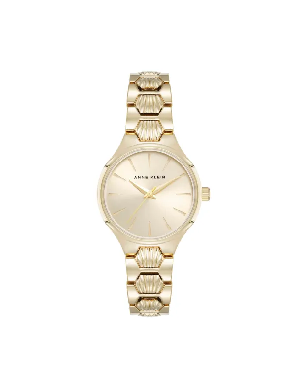 Shell Pattern Link Bracelet Watch made by Anne Klein