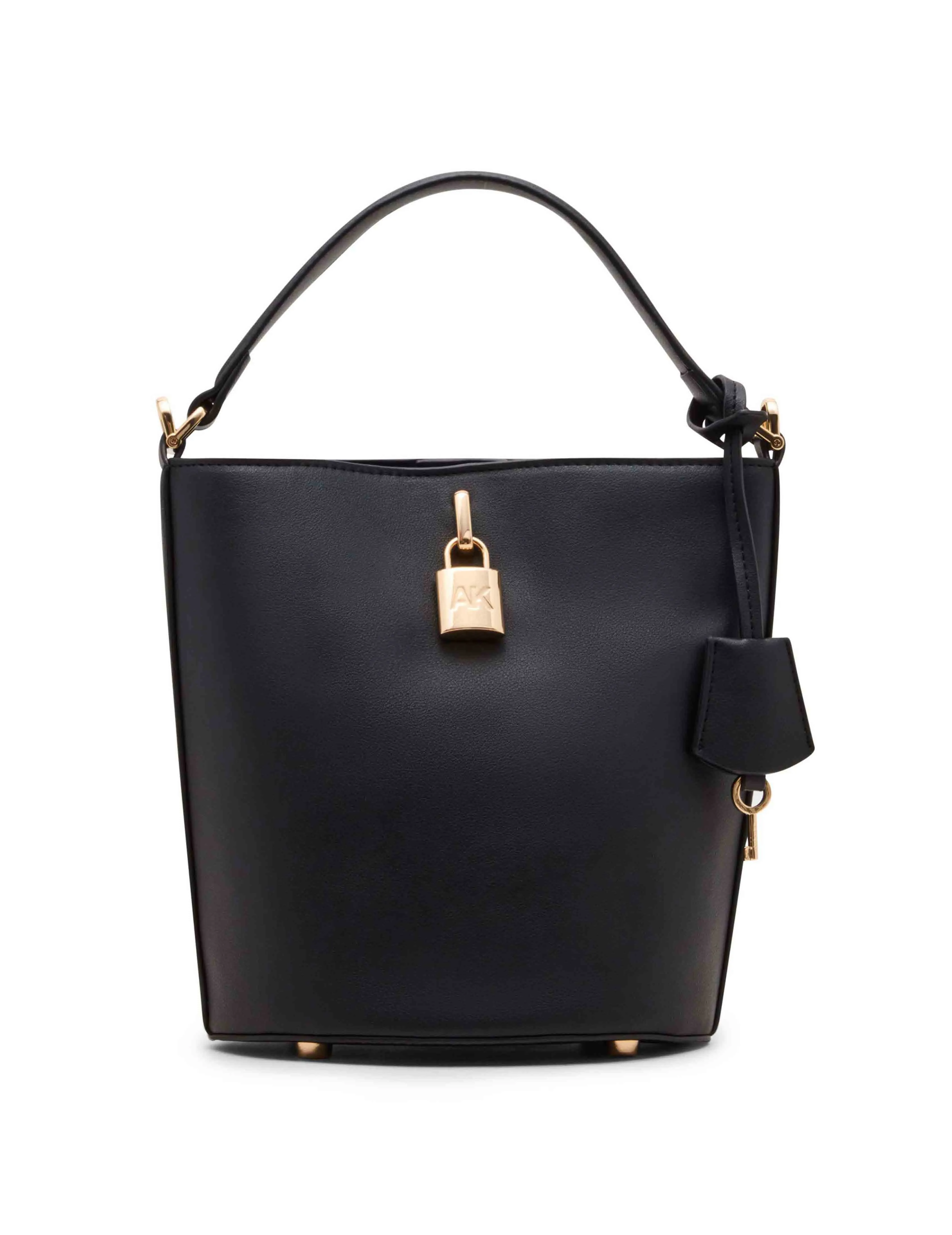 Small Lock Bucket with Convertible Strap sold by Anne Klein