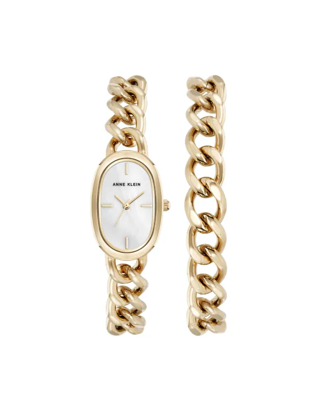 Chain Watch and Bracelet Set sold by Anne Klein