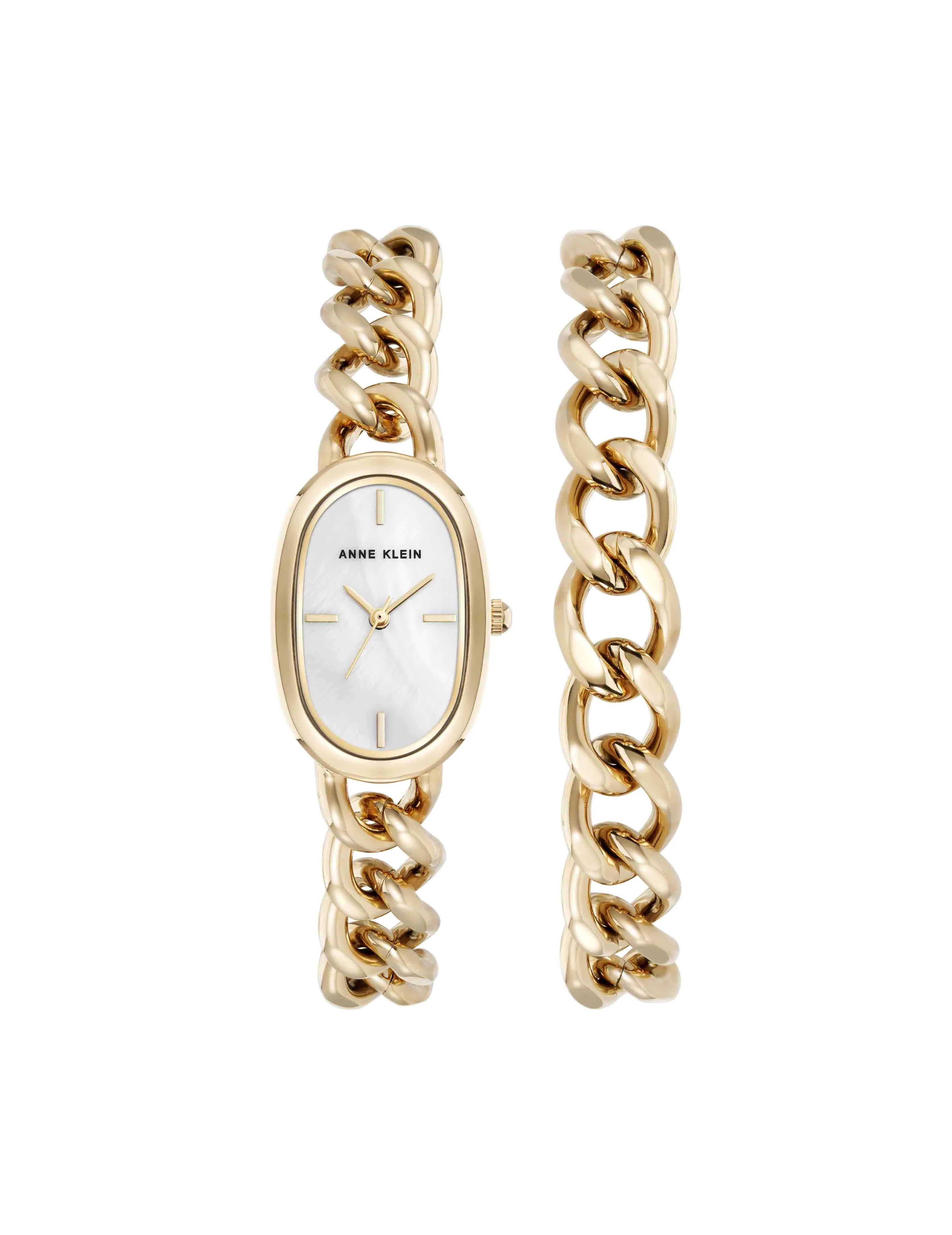 Chain Watch and Bracelet Set sold by Anne Klein