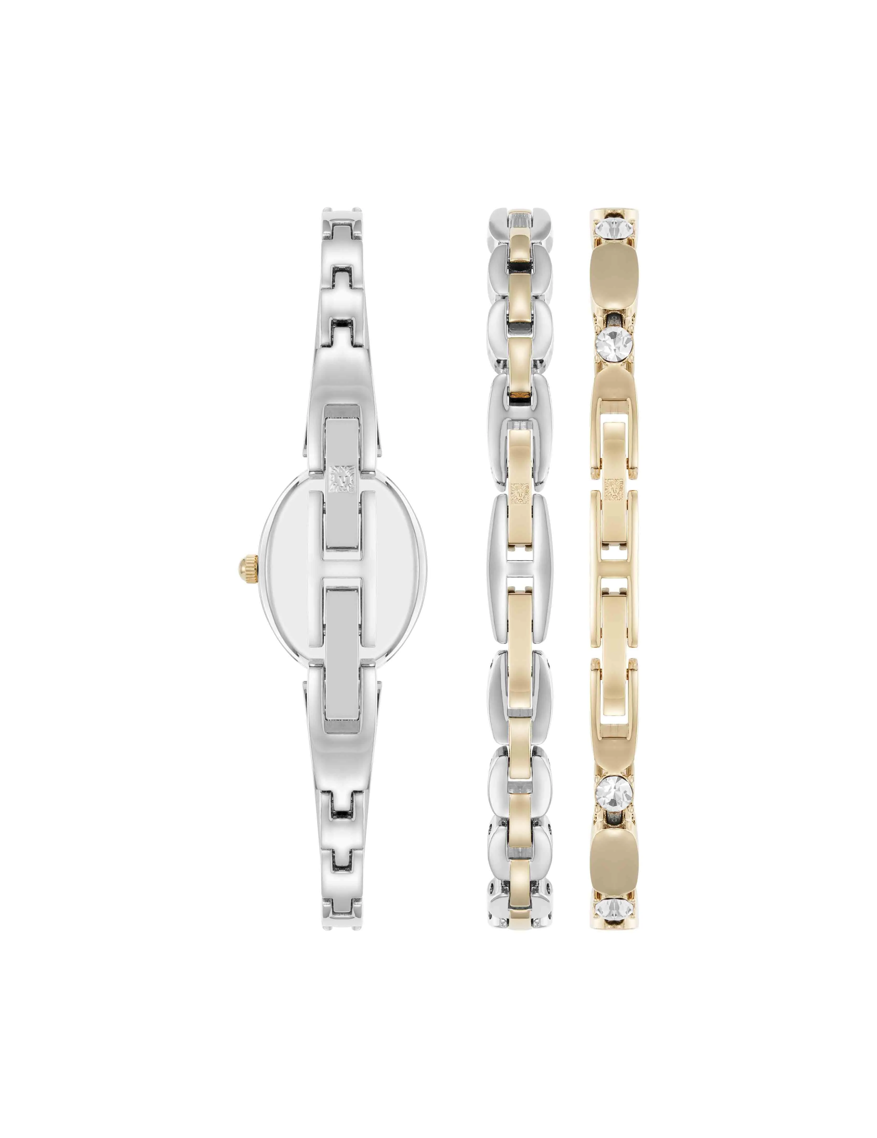 Crystal Accented Watch and Bracelet Set sold by Anne Klein product image thumbnail 2