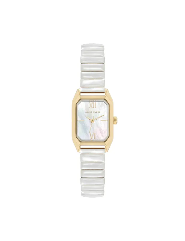 Shell Accented Expansion Band Watch sold by Anne Klein
