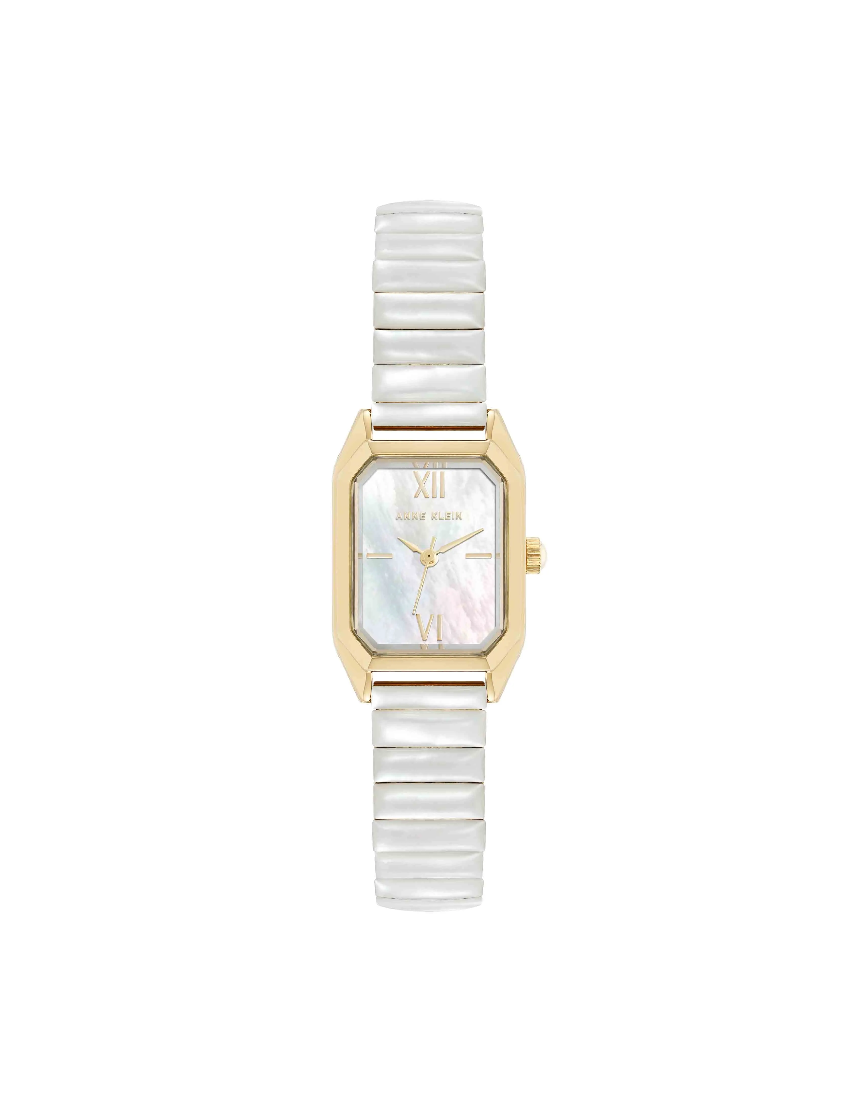 Shell Accented Expansion Band Watch sold by Anne Klein