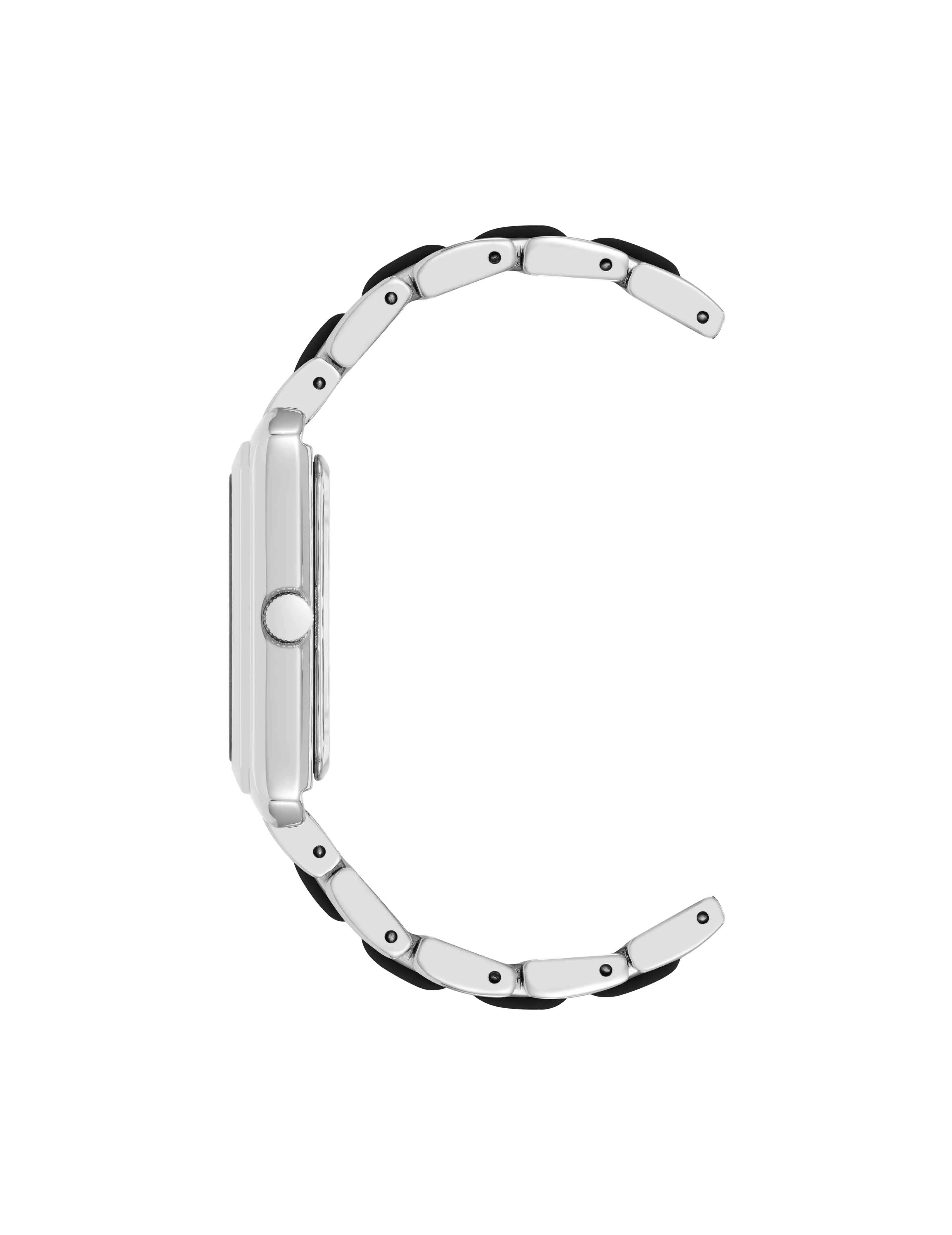 Rectangular Silicone Bracelet Watch sold by Anne Klein product image thumbnail 3