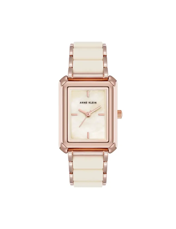 Rectangular Silicone Bracelet Watch sold by Anne Klein