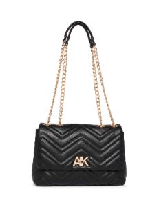 Quilted Convertible Flap Shoulder Bag With Turn Lock sold by Anne Klein
