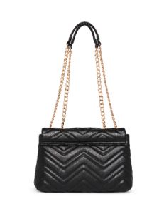 Quilted Convertible Flap Shoulder Bag With Turn Lock sold by Anne Klein