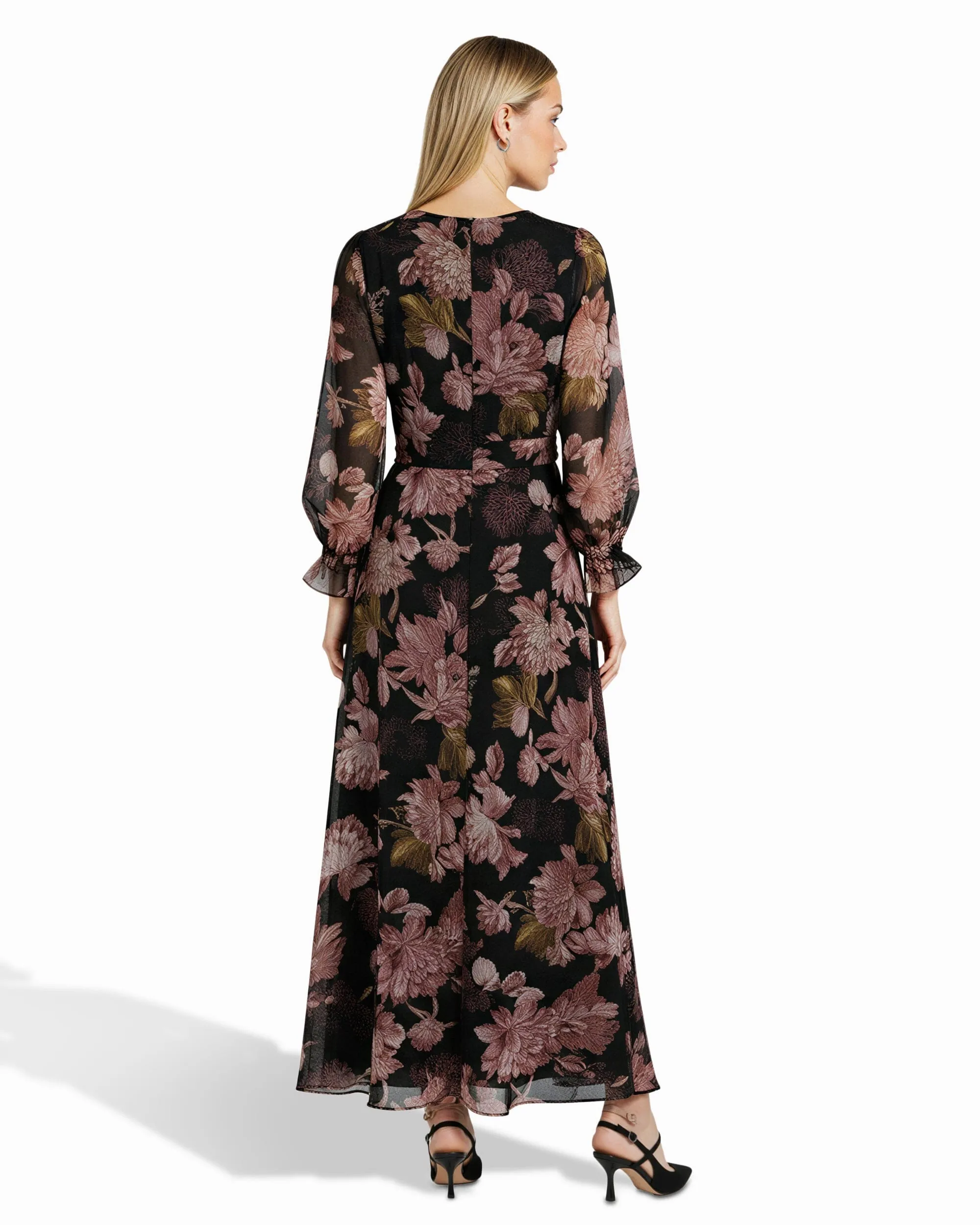 Plus Bell Cuff Faux Wrap Dress sold by Anne Klein product image thumbnail 4