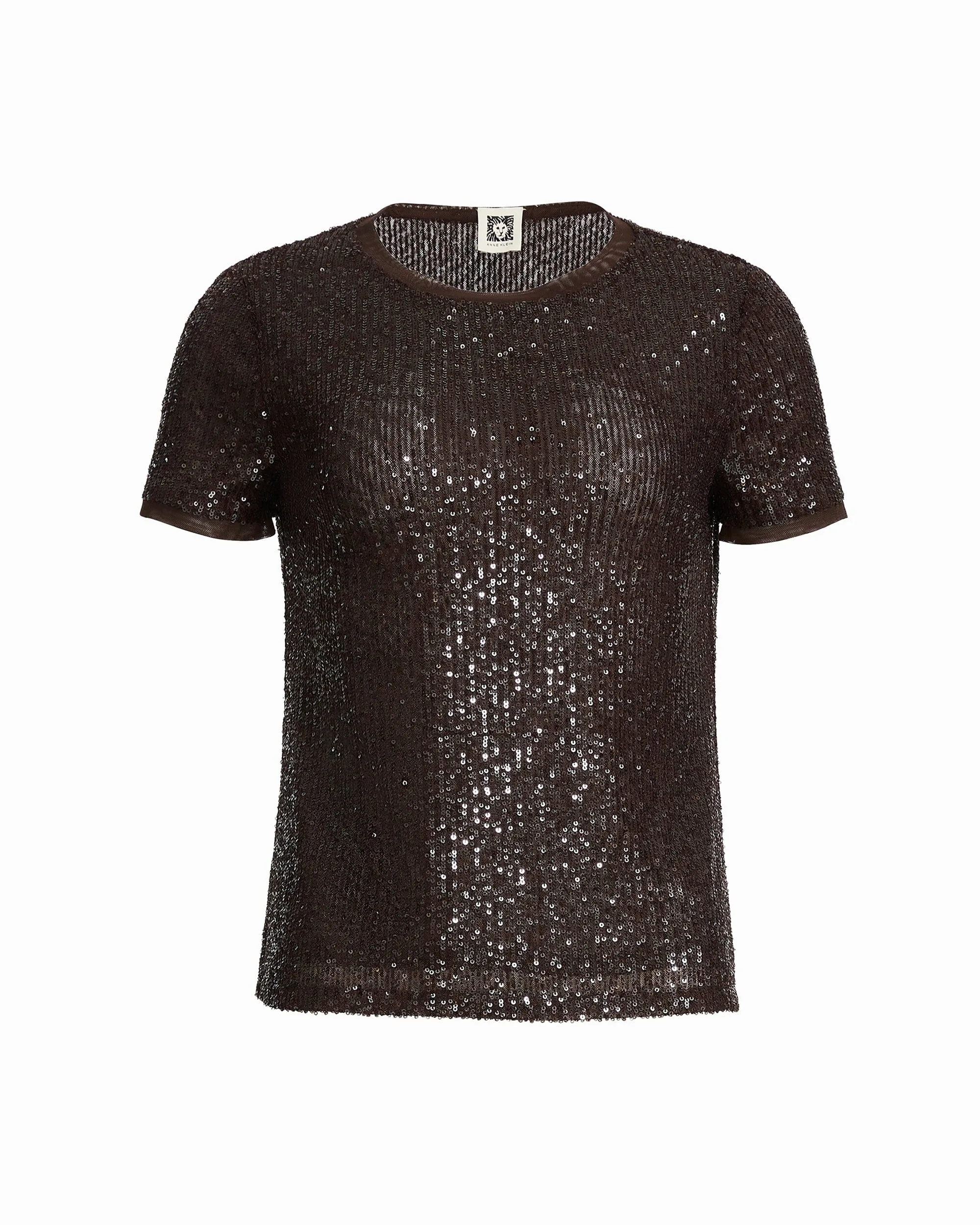 Plus Short Sleeve Sequin Tee sold by Anne Klein
