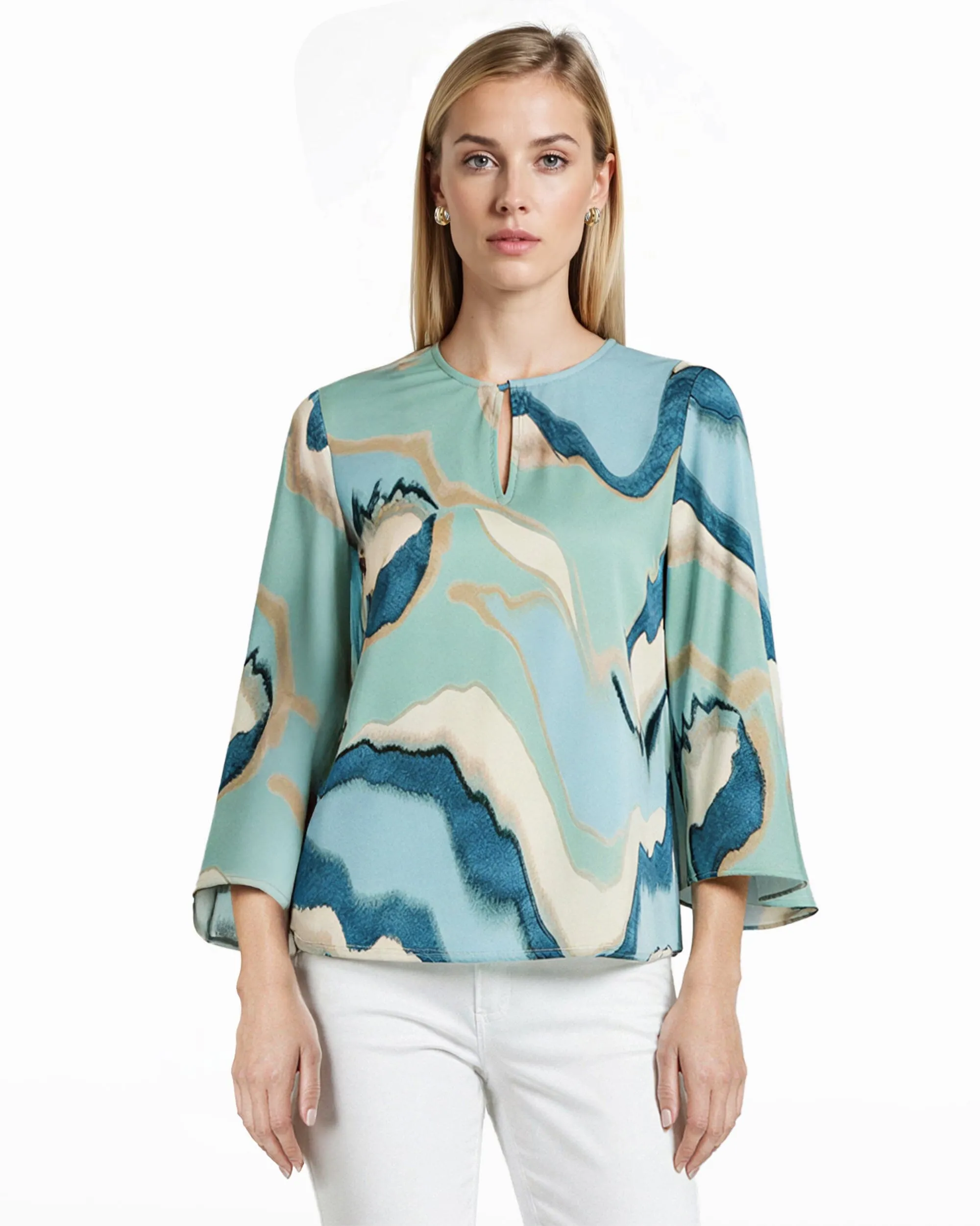 Keyhole Front Blouse sold by Anne Klein product image thumbnail 3