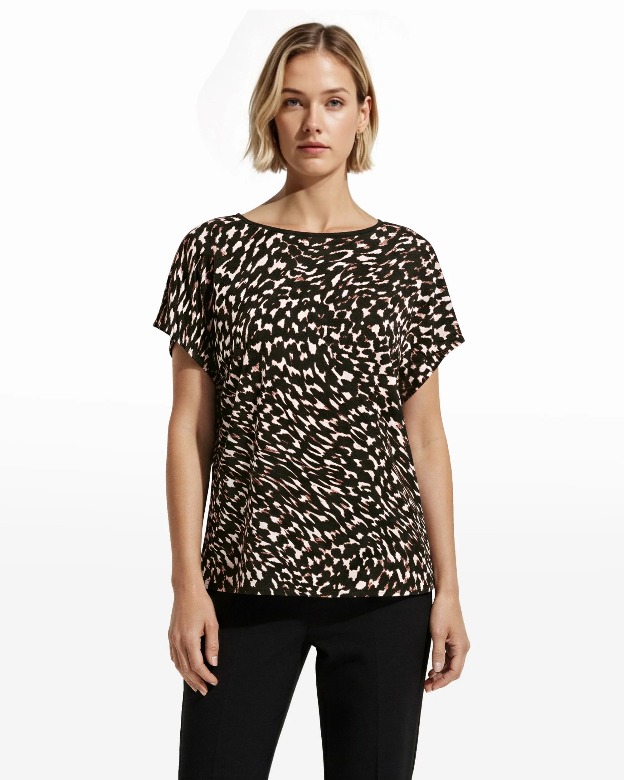 Short Sleeve Slit Hem Top sold by Anne Klein product image thumbnail 2