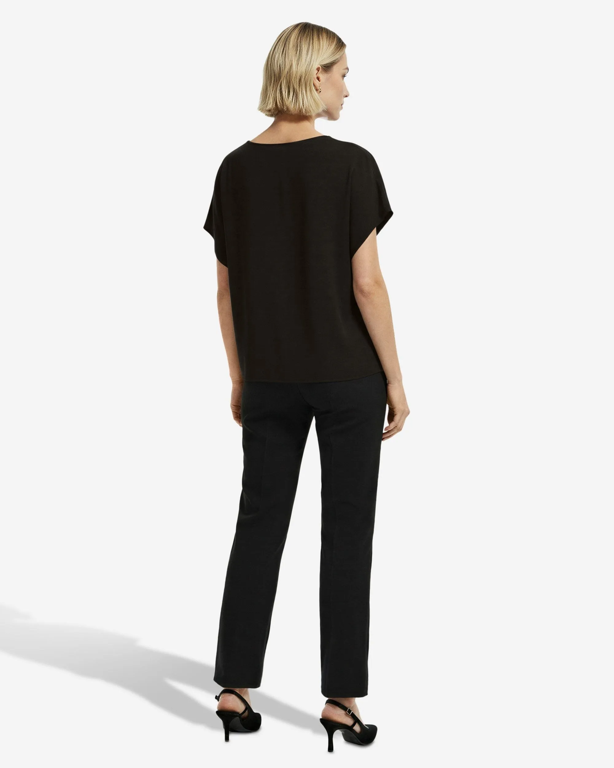 Short Sleeve Slit Hem Top sold by Anne Klein product image thumbnail 4