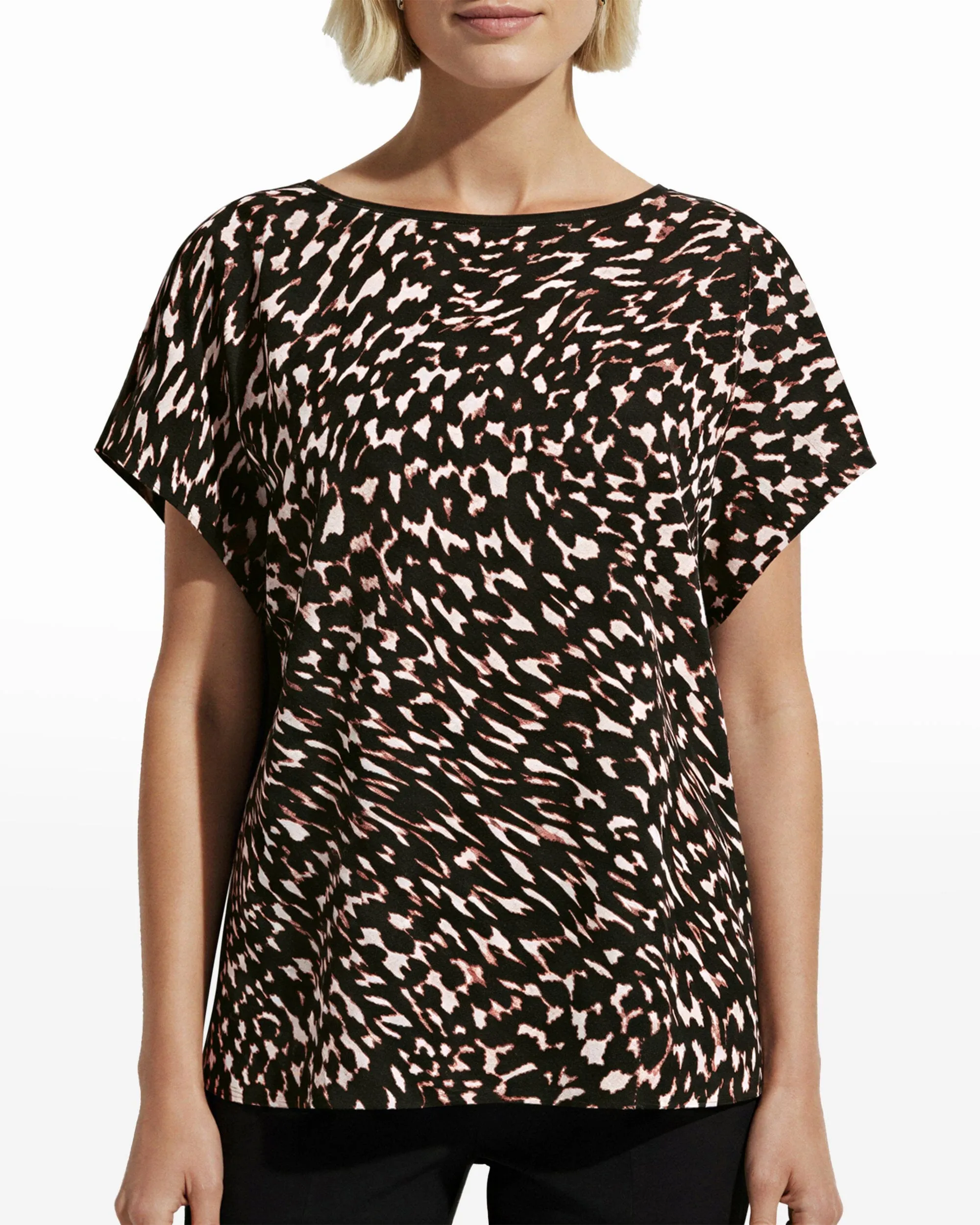 Short Sleeve Slit Hem Top sold by Anne Klein product image thumbnail 3