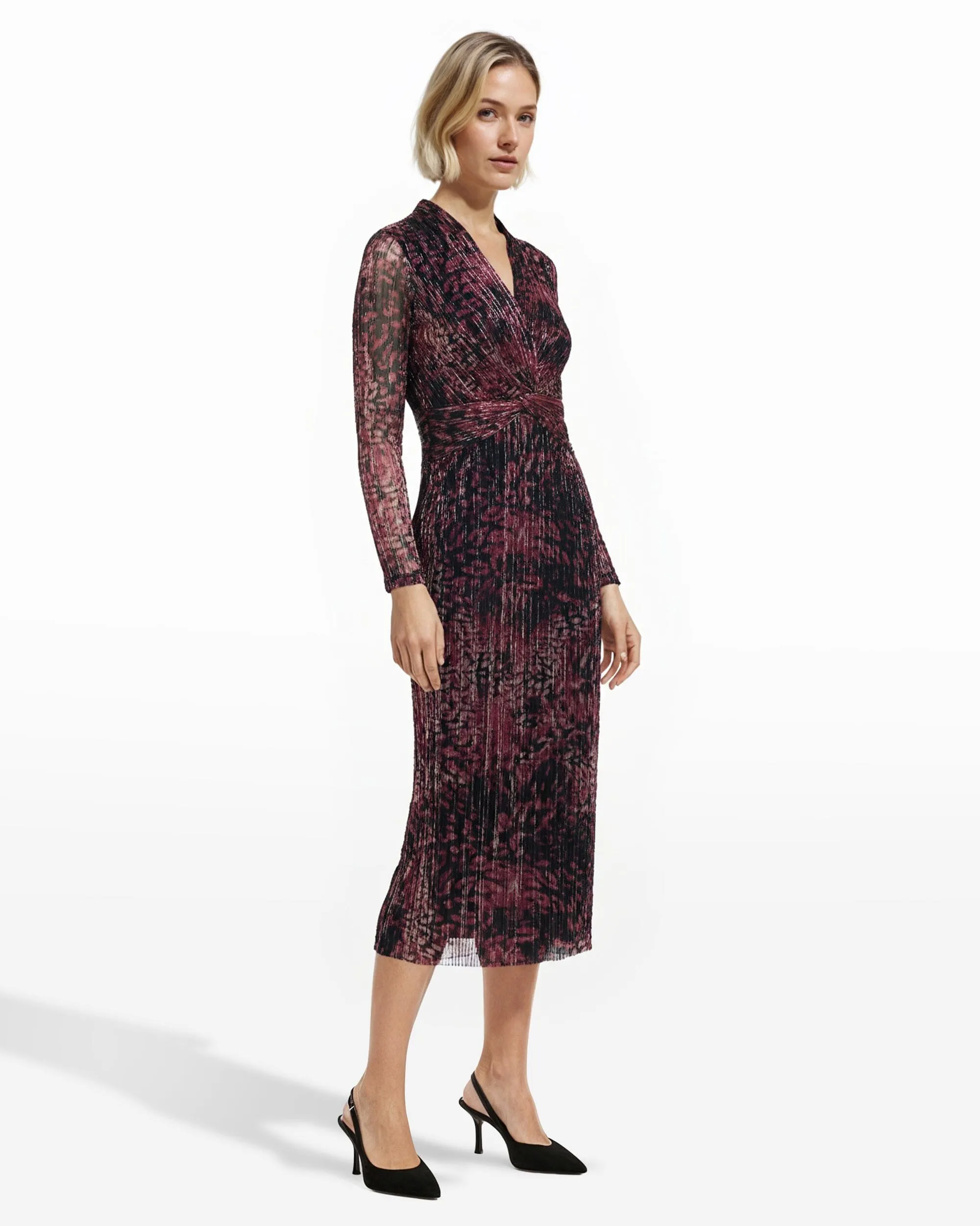 Twist Front Midi Dress sold by Anne Klein product image thumbnail 3