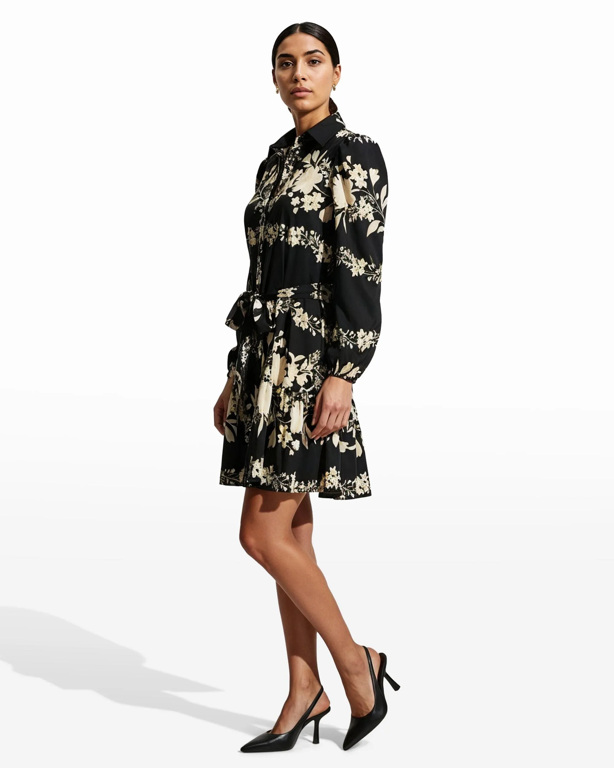 Petite Tiered Collared Shirt Dress sold by Anne Klein product image thumbnail 2