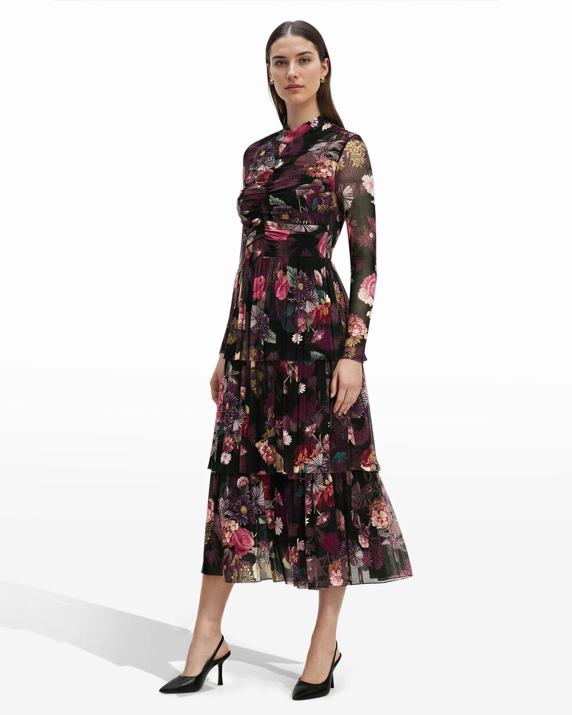 Mock Neck Tiered Dress sold by Anne Klein product image thumbnail 2