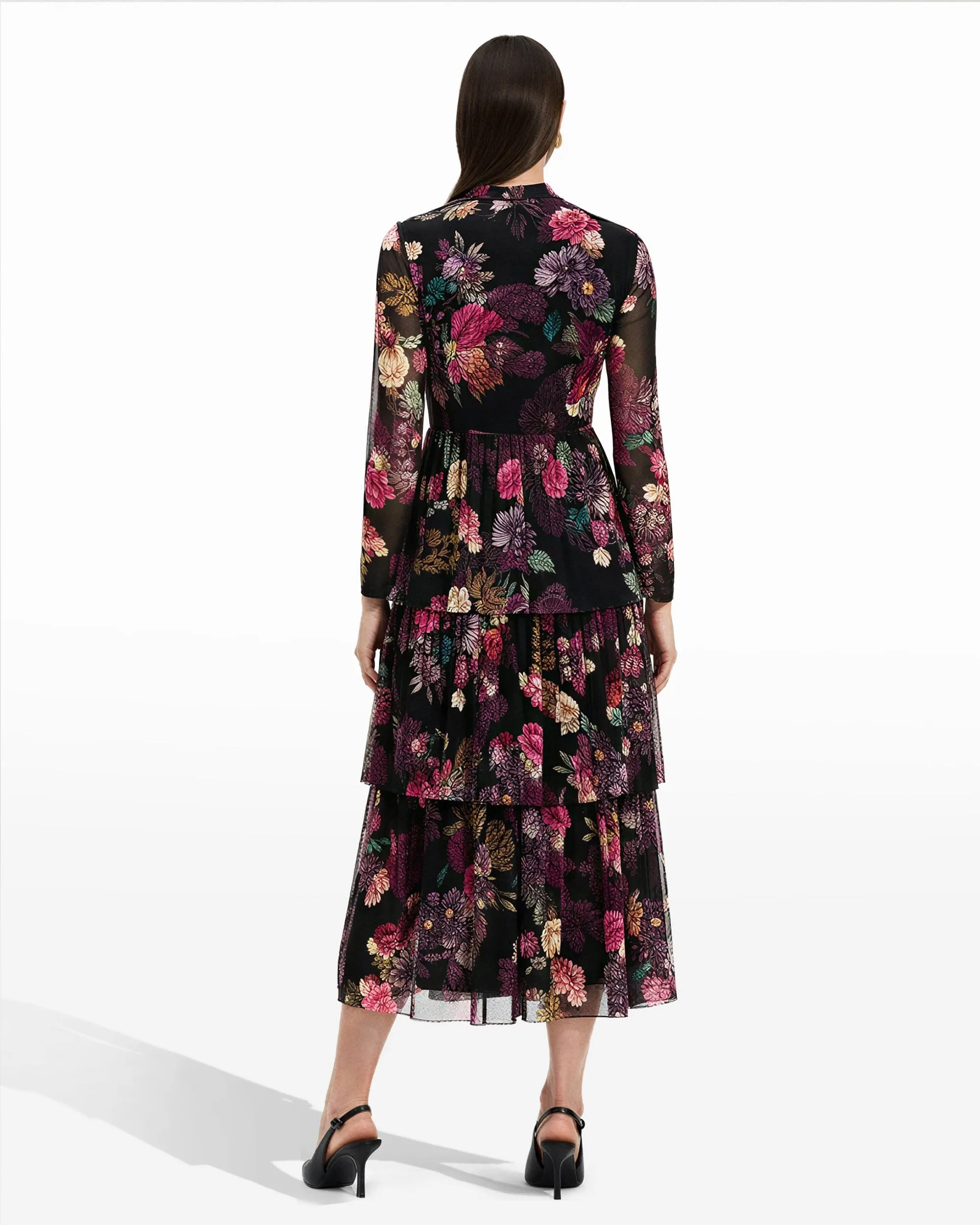 Mock Neck Tiered Dress sold by Anne Klein product image thumbnail 4