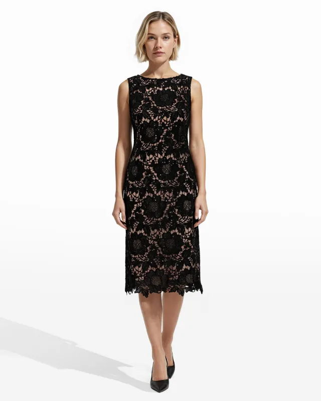 Boatneck Midi Sheath Dress sold by Anne Klein