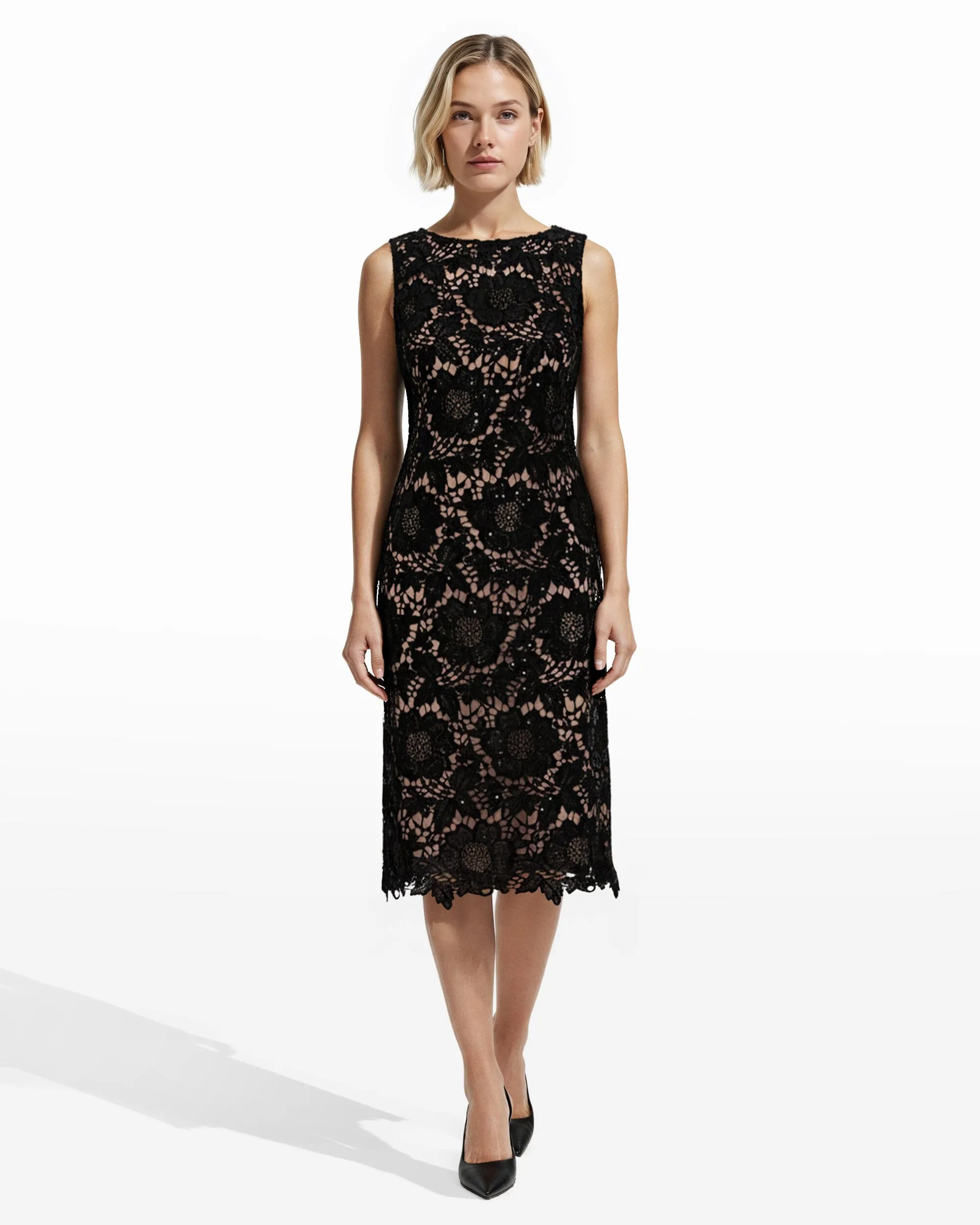 Boatneck Midi Sheath Dress sold by Anne Klein