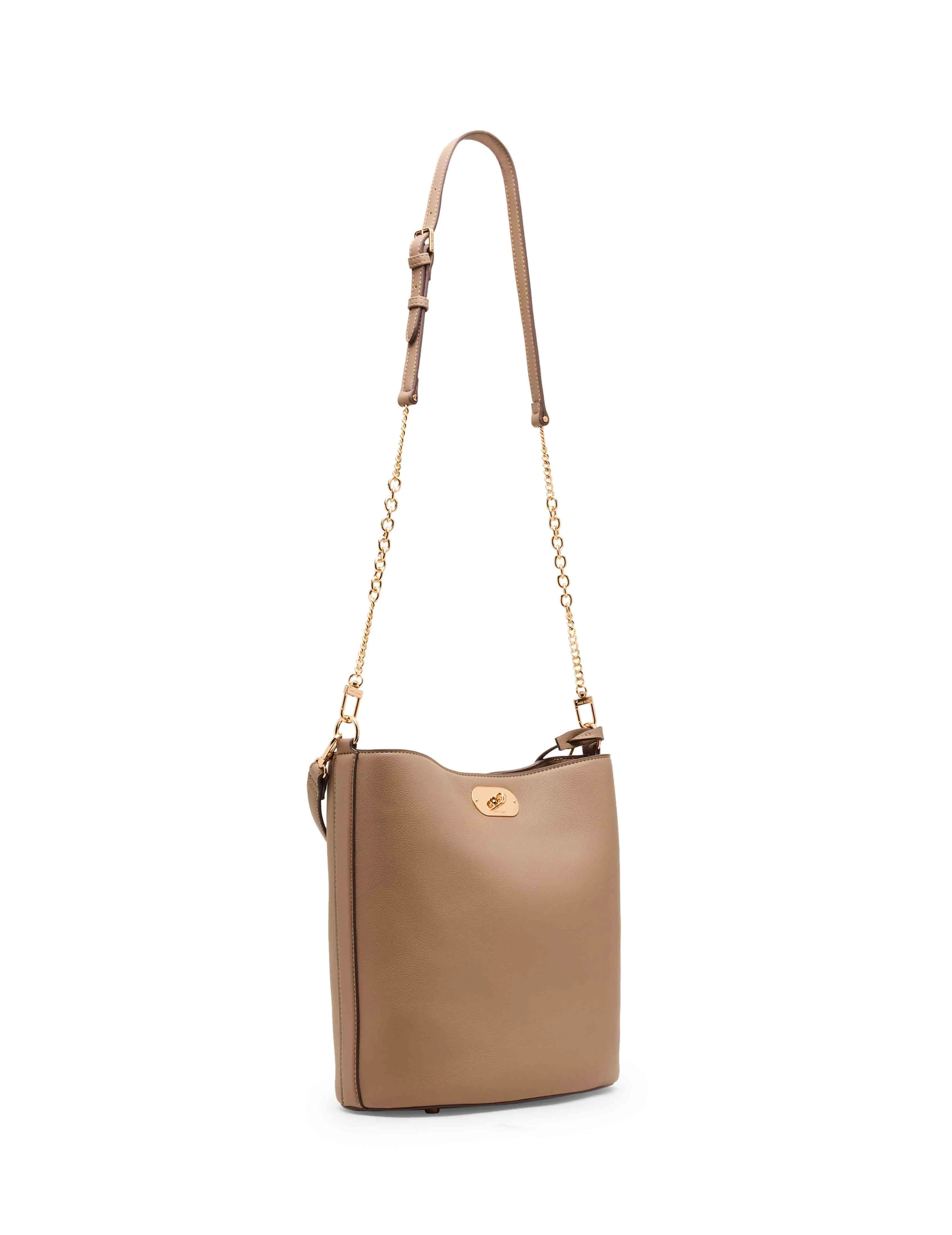 Medium Oval Turnlock Bucket with Convertible Strap sold by Anne Klein product image thumbnail 4