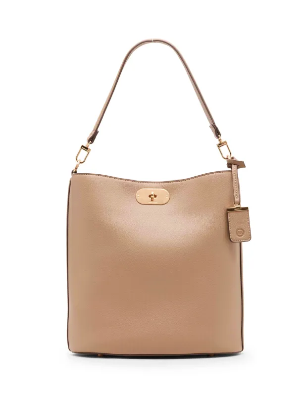 Medium Oval Turnlock Bucket with Convertible Strap sold by Anne Klein