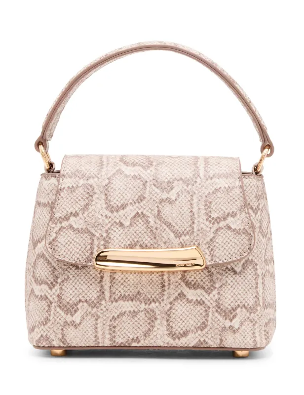 Faux Snake Mini Top Handle Flap with Detachable Strap sold by Anne Klein