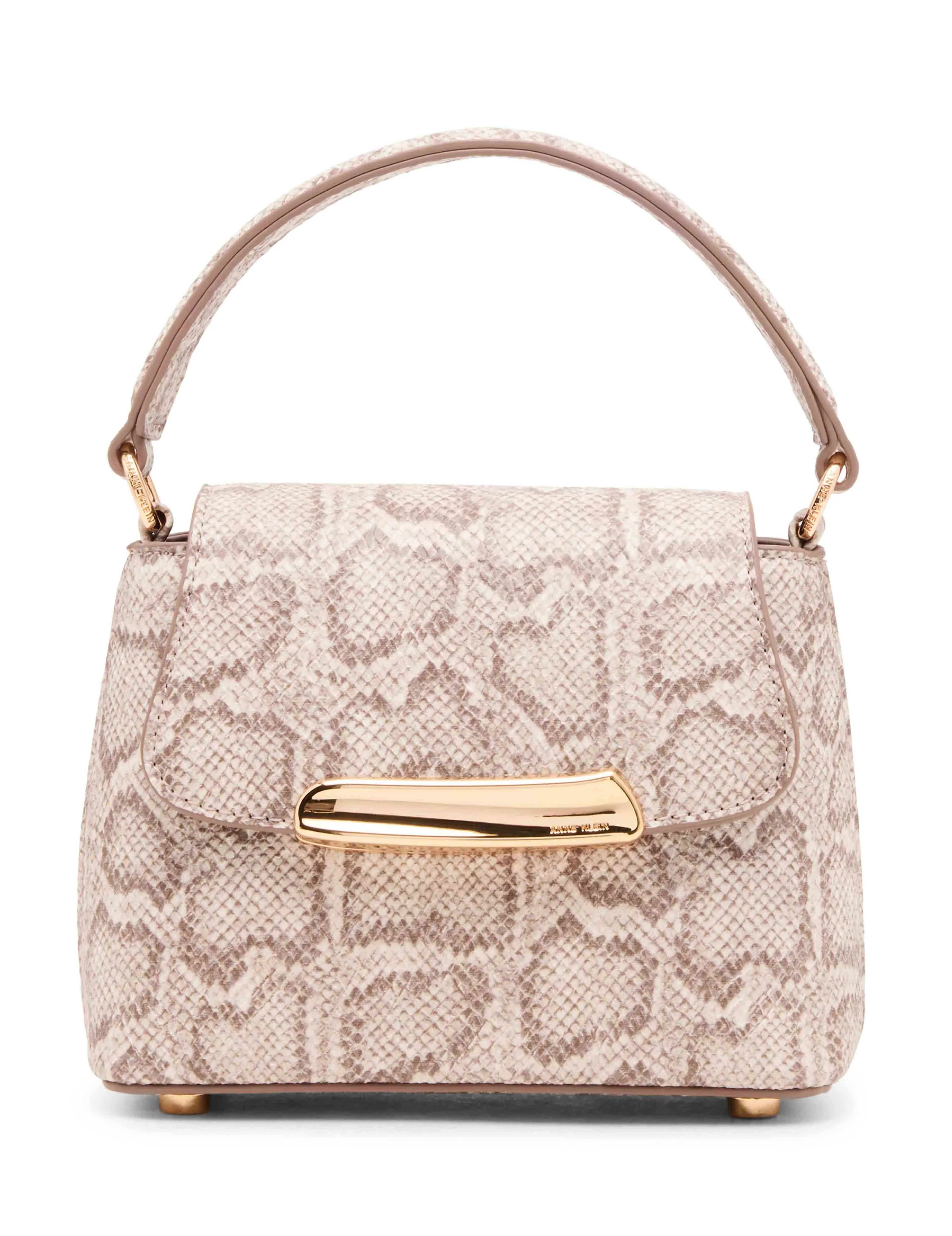 Faux Snake Mini Top Handle Flap with Detachable Strap sold by Anne Klein