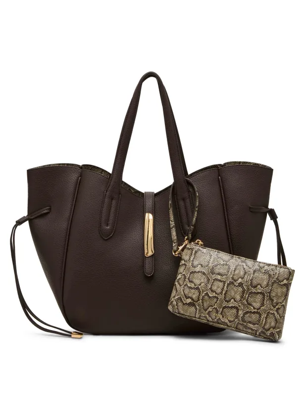 Large Sculpted Plaque Tote with Pouch sold by Anne Klein