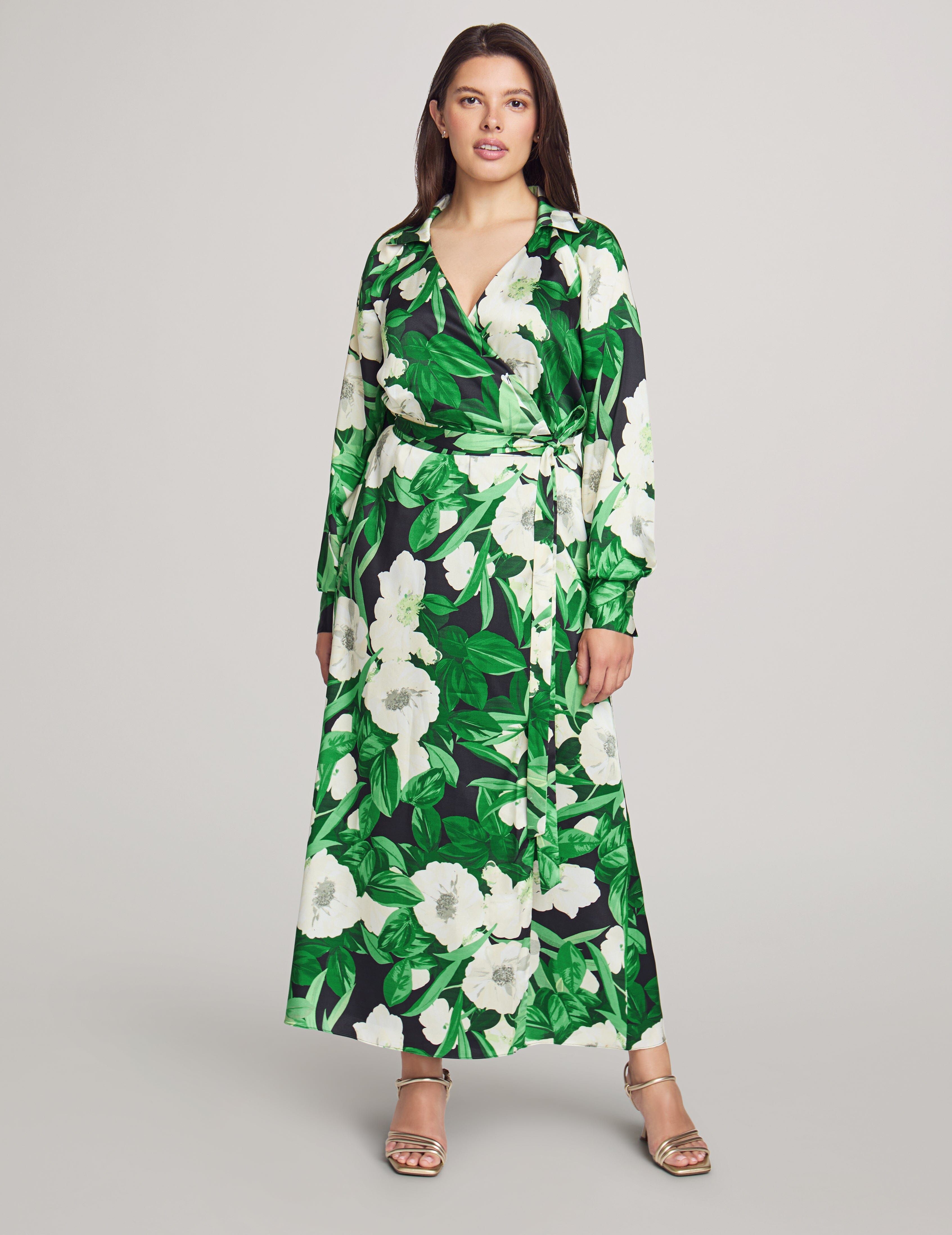 Faux Wrap Maxi Dress with Blouson Sleeves sold by Anne Klein product image thumbnail 2