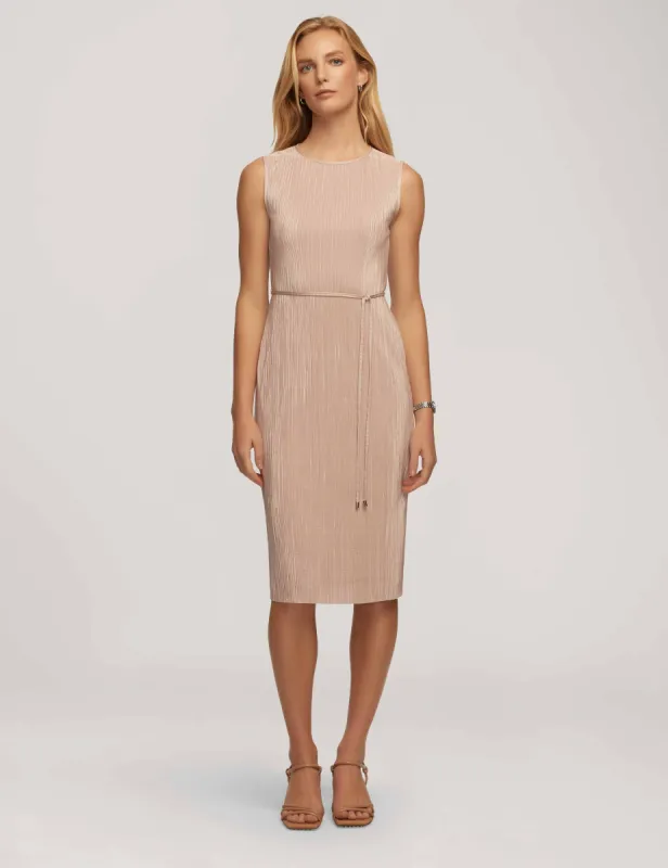 Pleated Dress With Tie Waist- Sale sold by Anne Klein