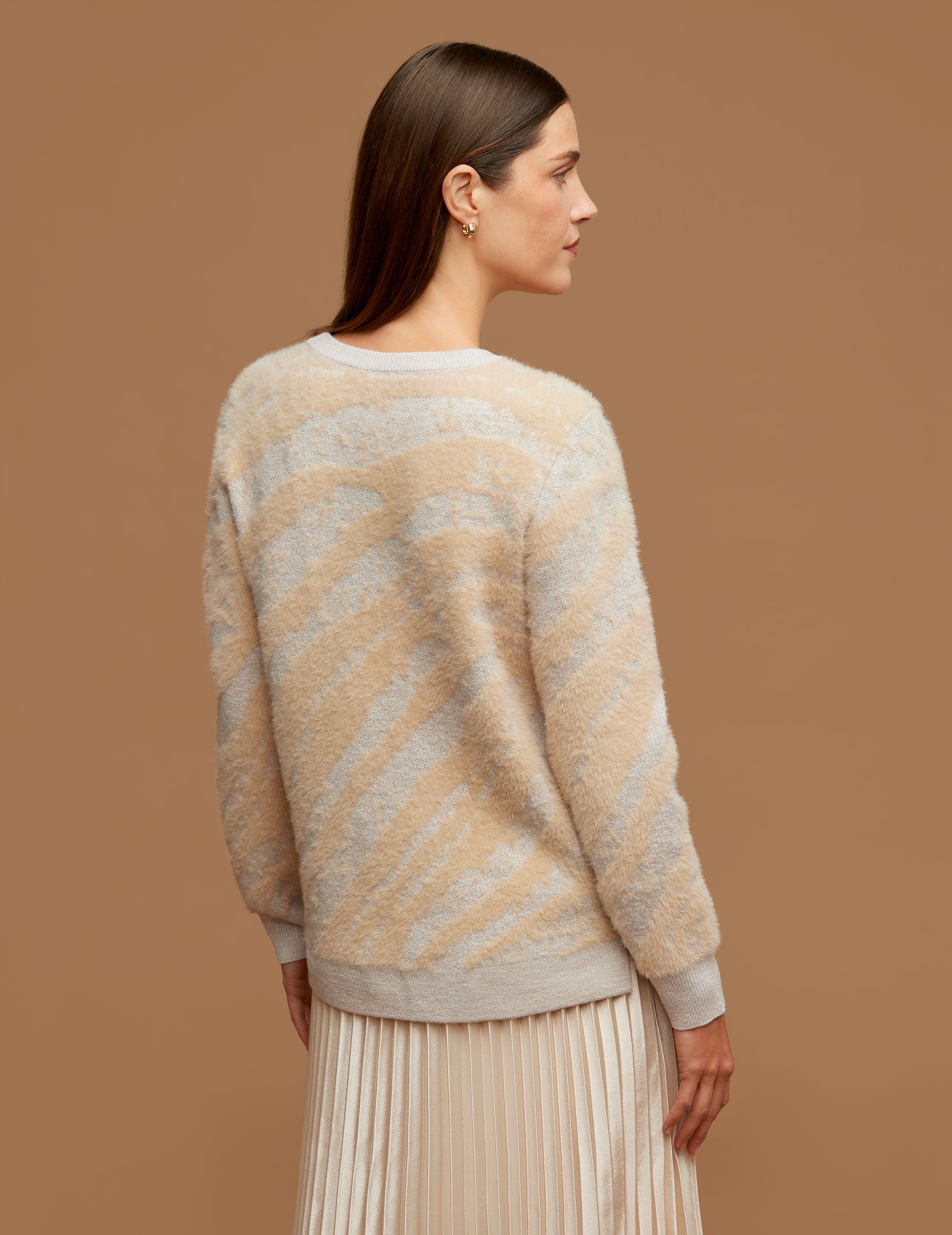 Long Sleeve Crew Neck Sweater With Lurex sold by Anne Klein product image thumbnail 2